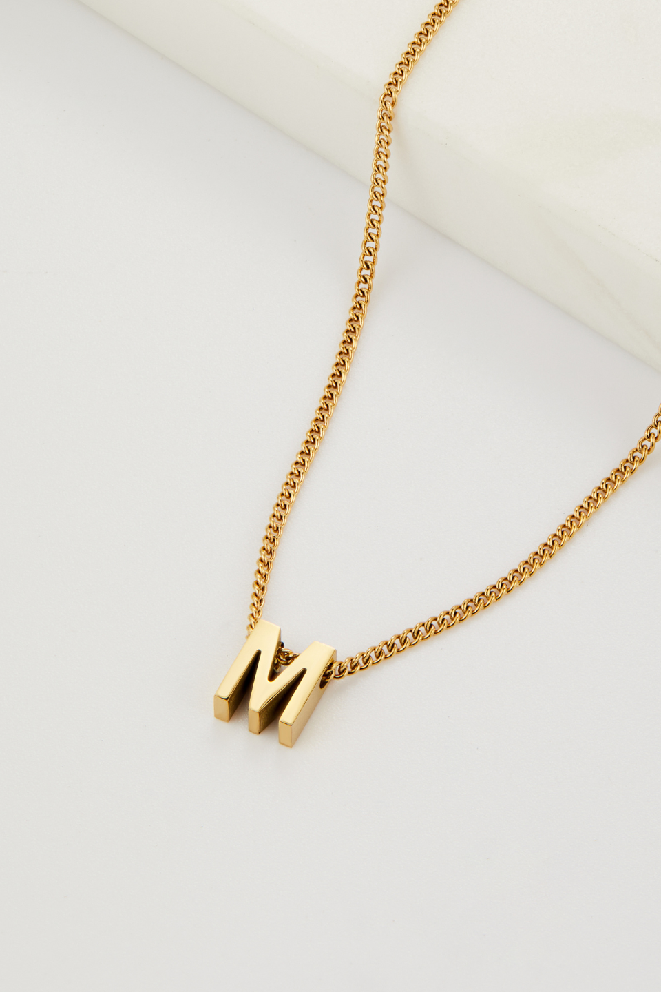 Necklace with the letter m discount