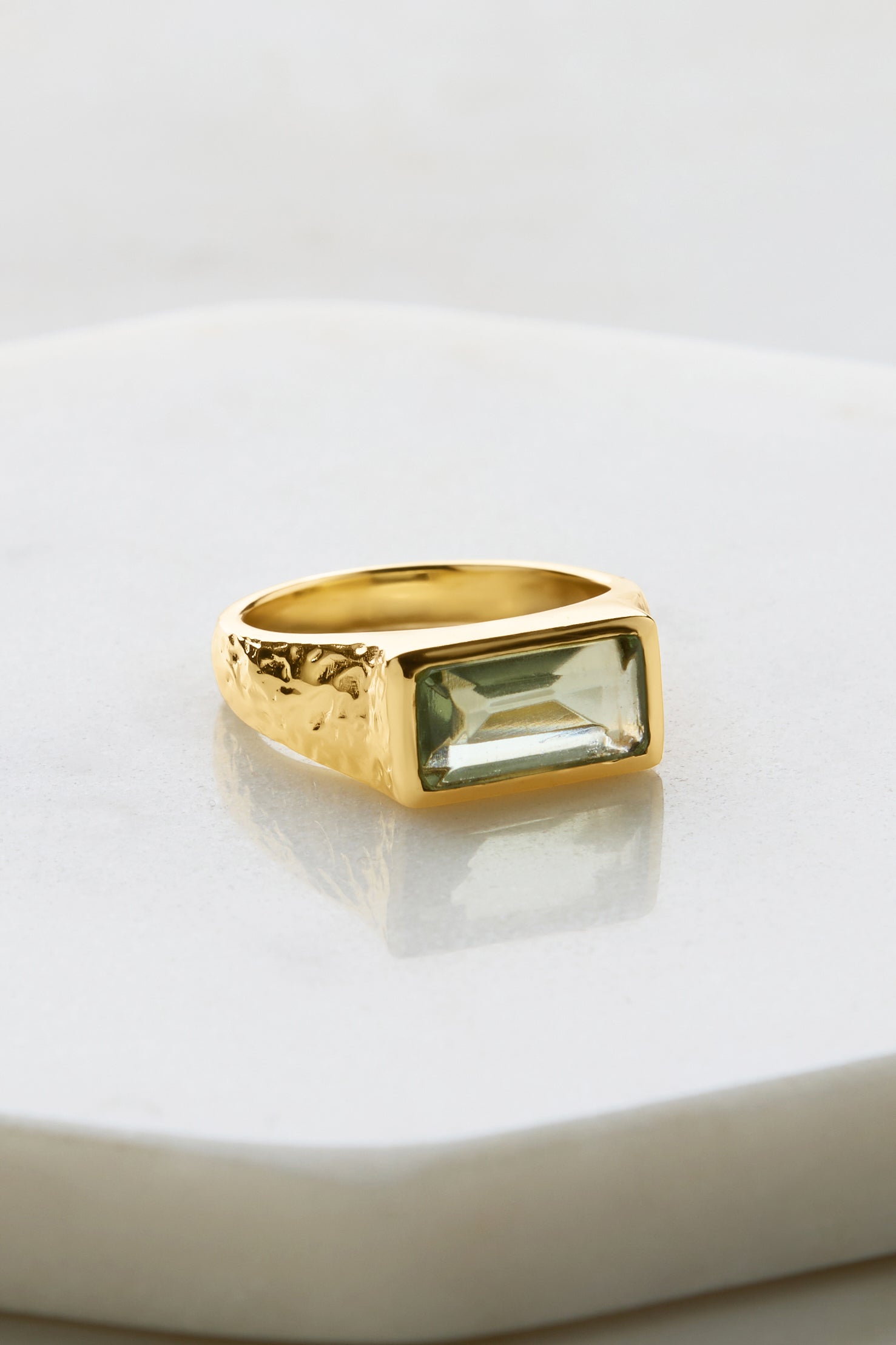 Annabelle Ring - Gold / Green Amathyst