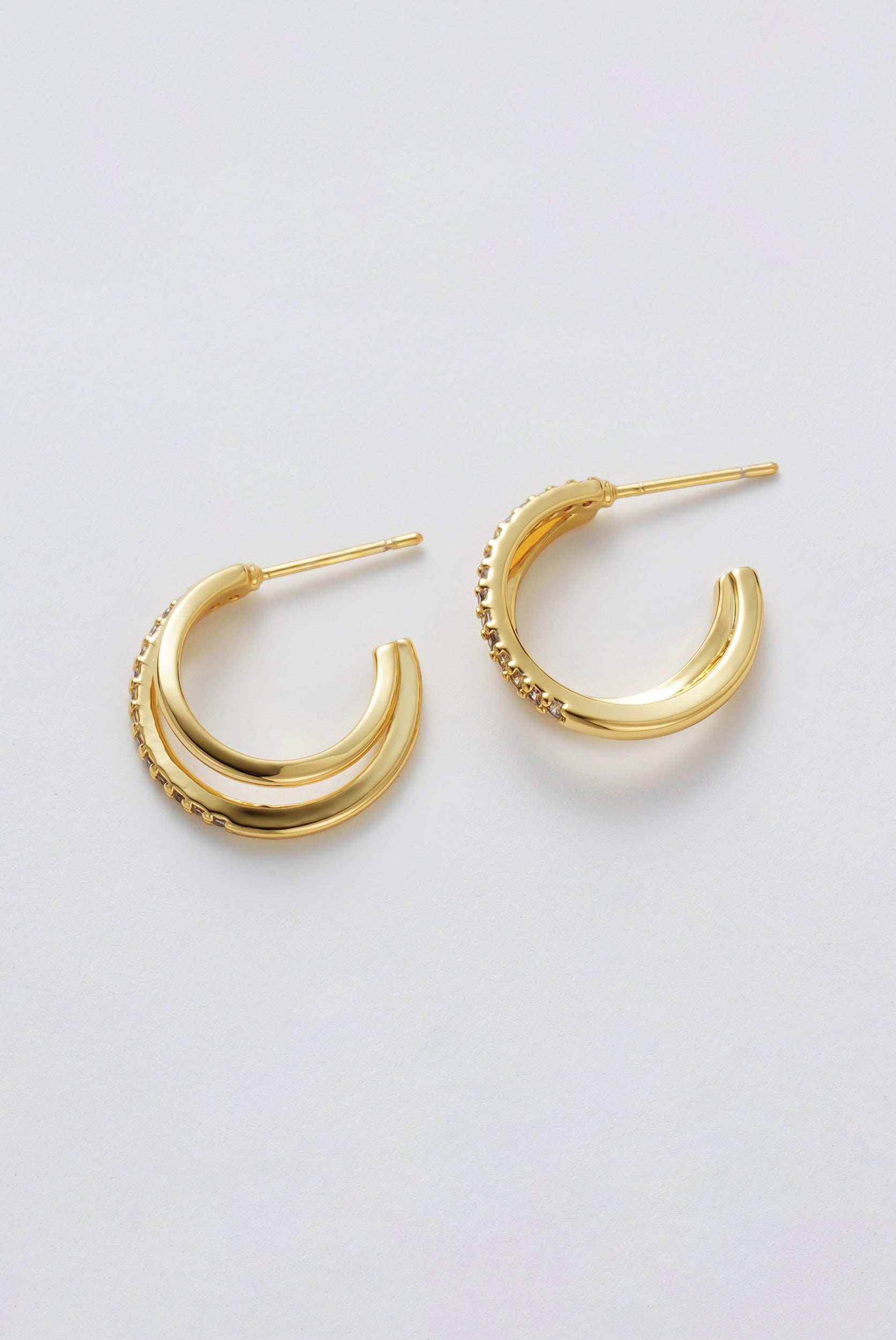 Celeste Hoop - Clear / Gold