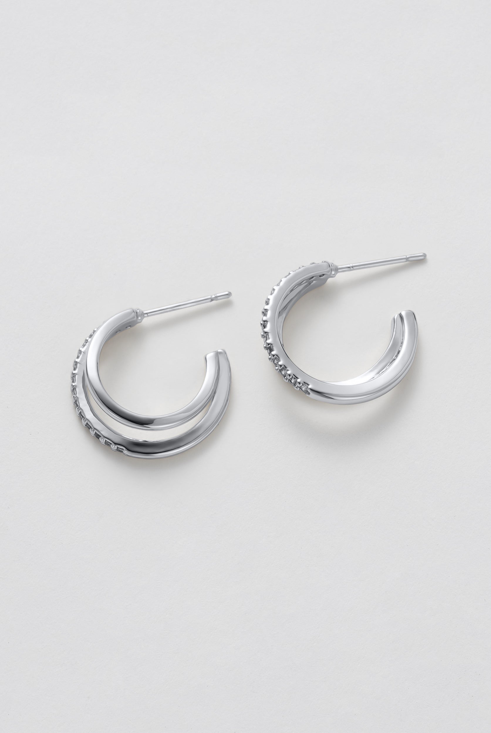 Celeste Hoop - Clear / Silver