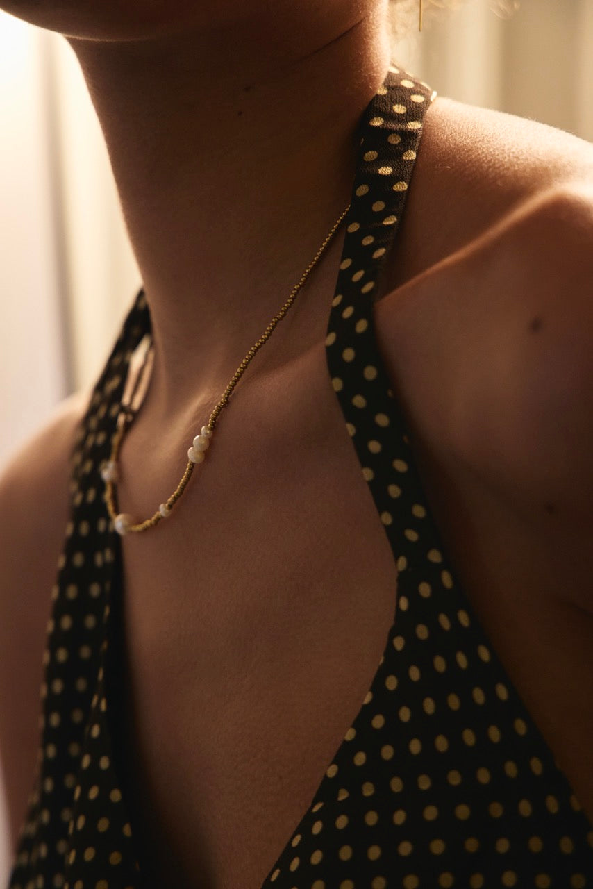 Jasmin Pearl Necklace / Gold