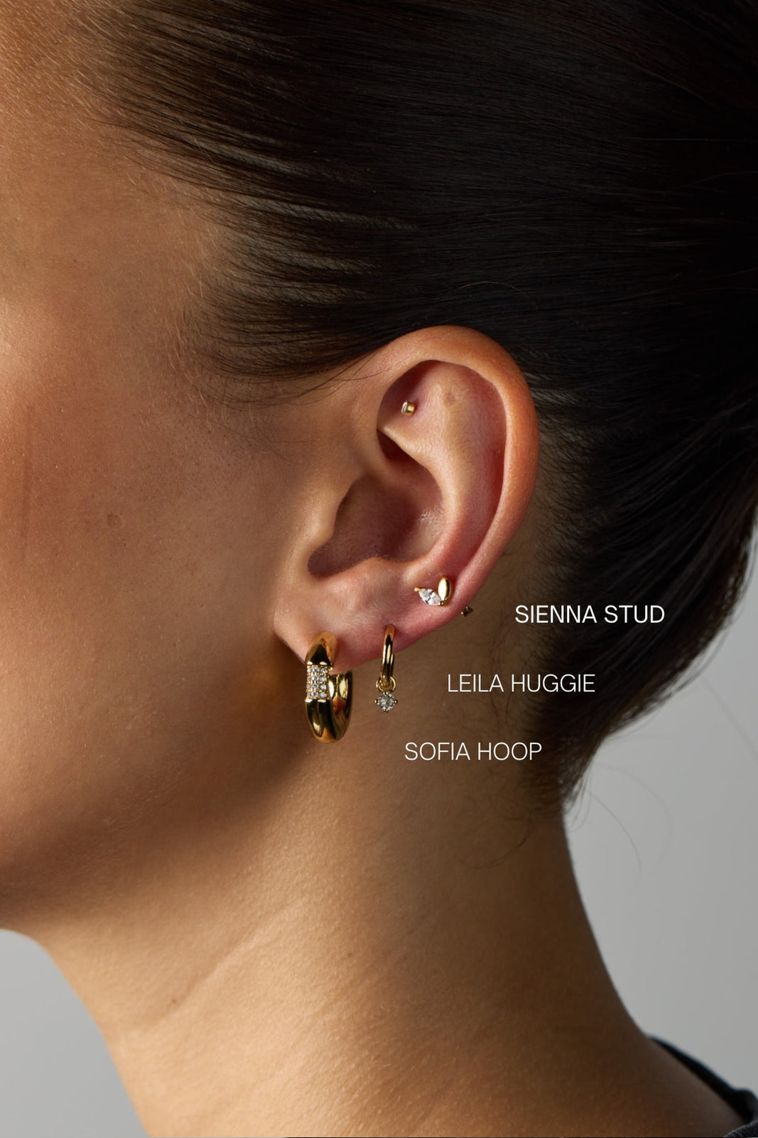 Sienna Stud Earring - Gold