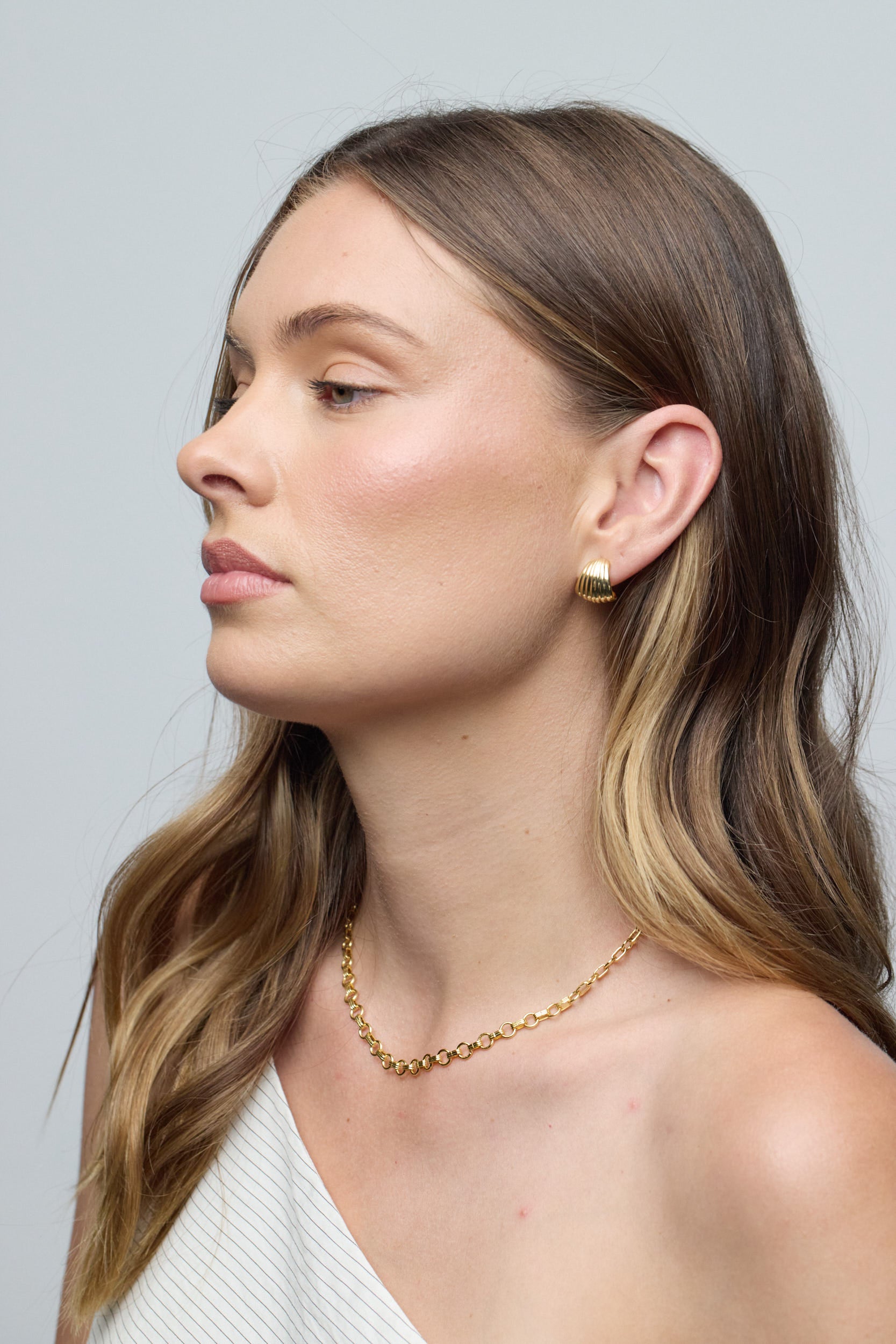 Sasha Hoop - Medium / Silver