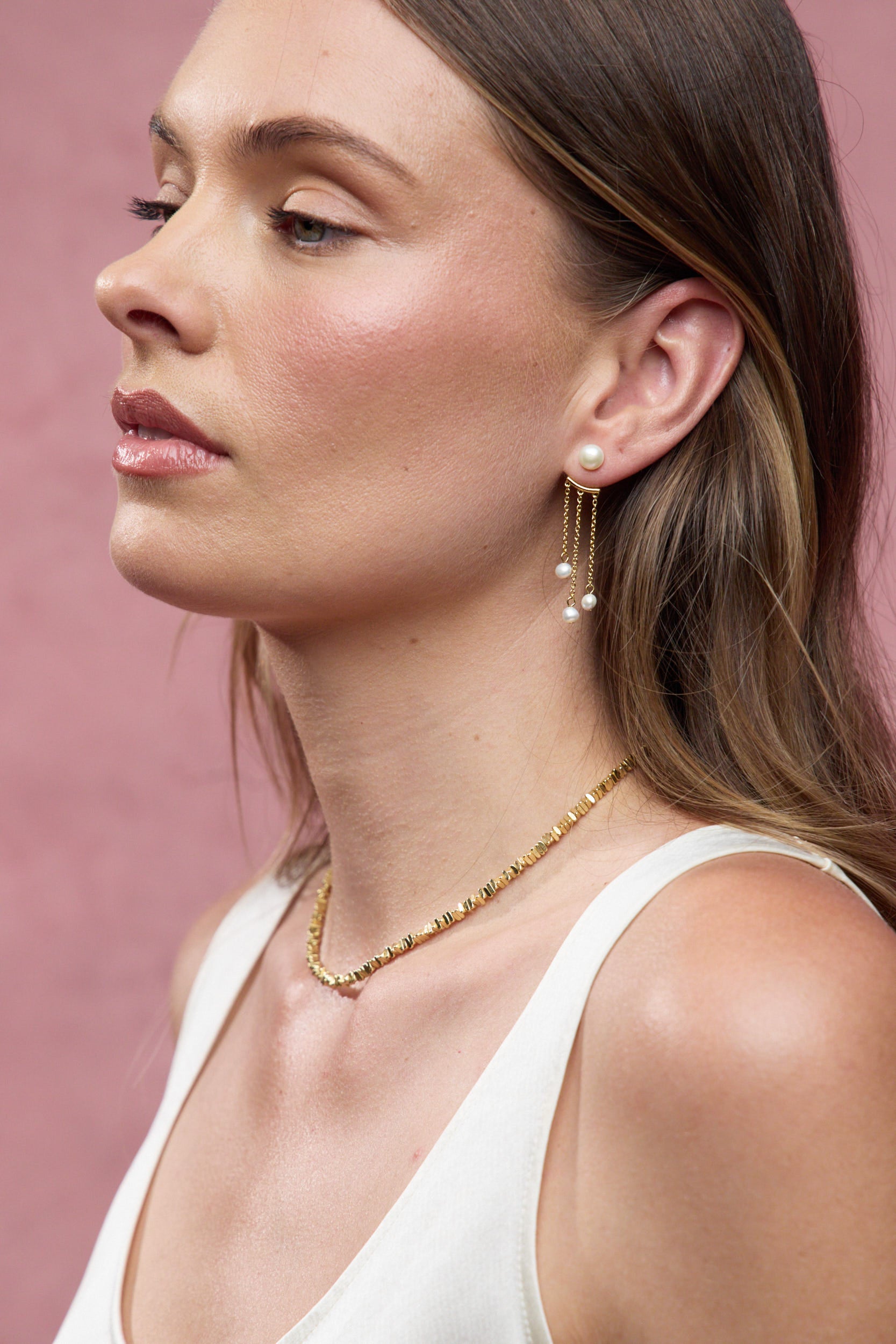 Elise Pearl Earring - Gold