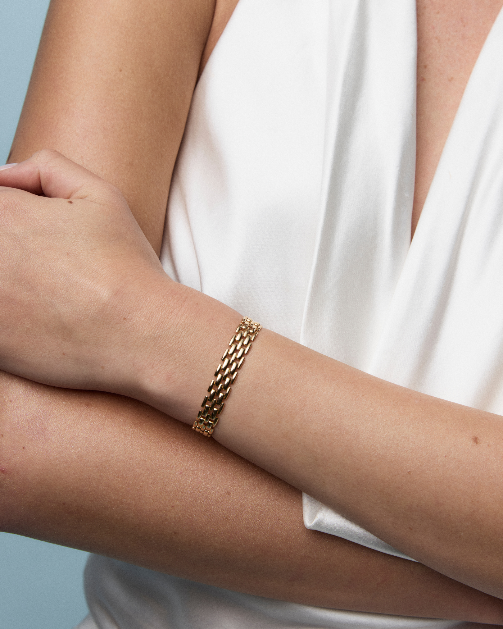 Gold chain link bracelet – elegant layering piece