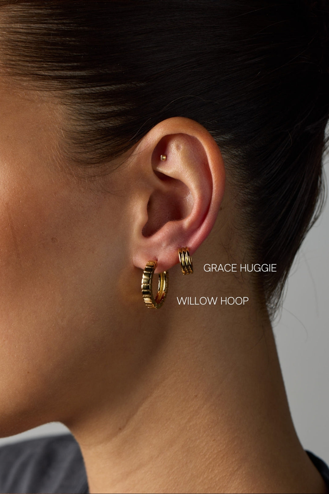 Grace Huggie Earring - Gold