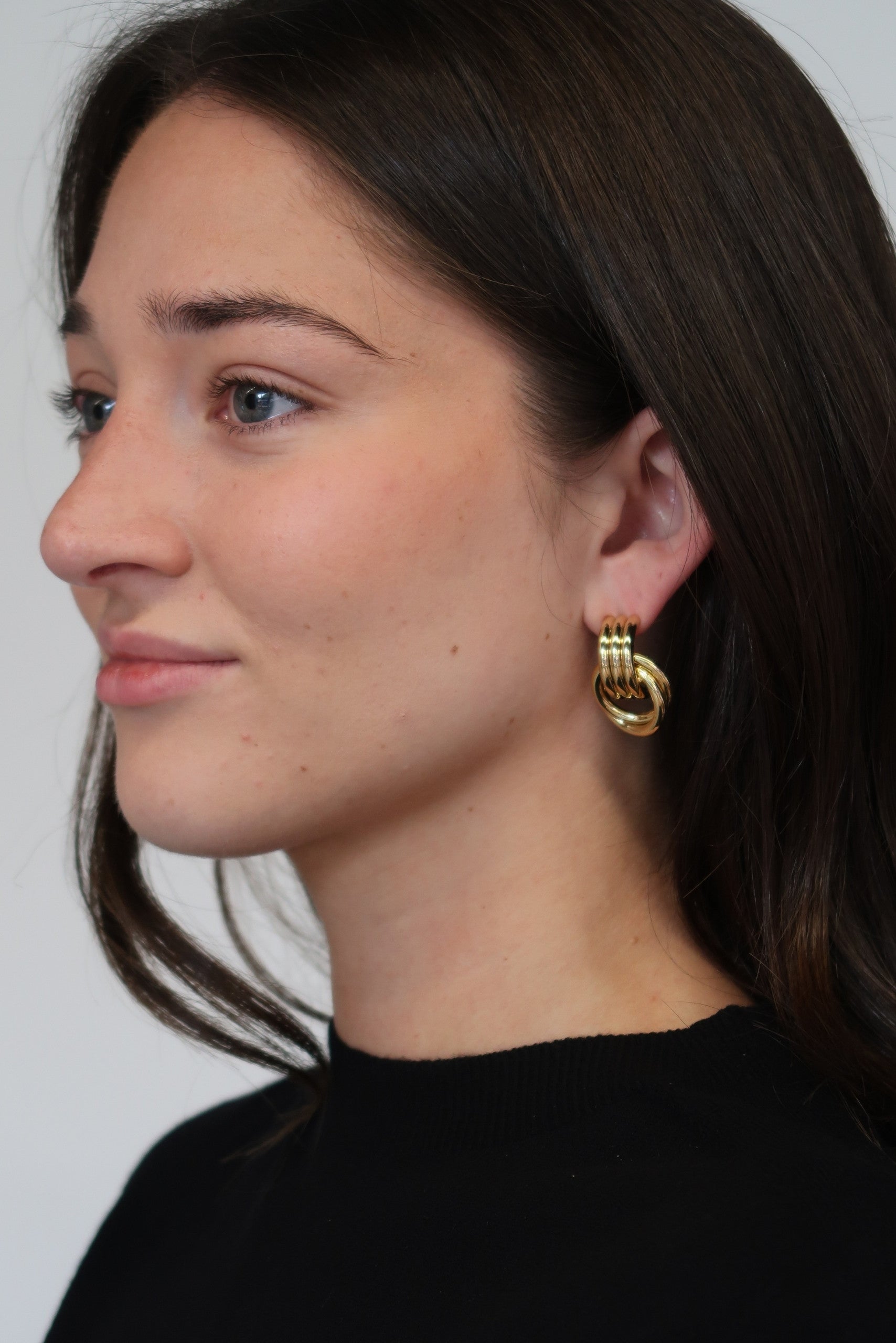 Large Poppy Earring - Gold