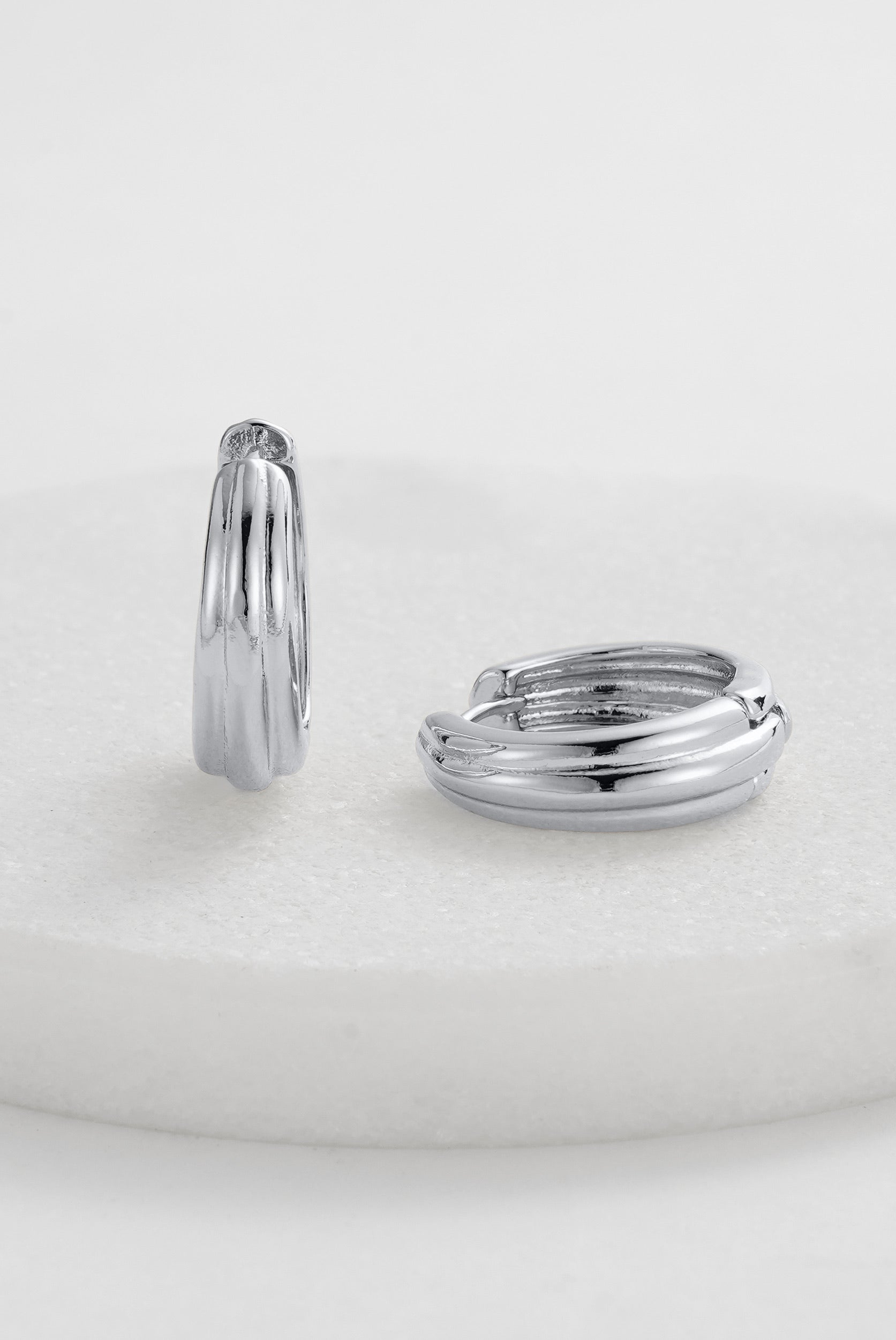 Paris Hoop Earring - Silver