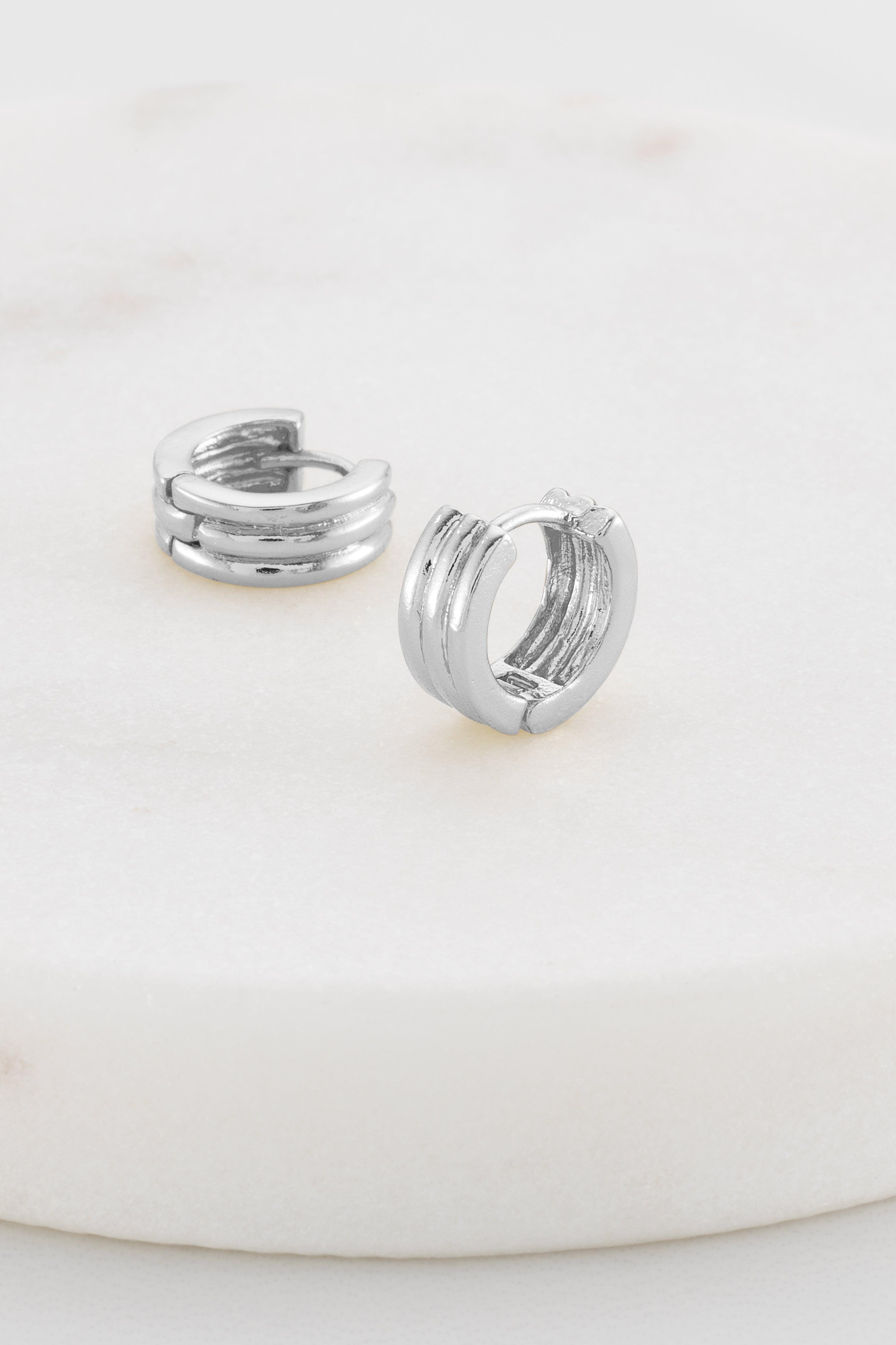 Grace Huggie Earring - Silver