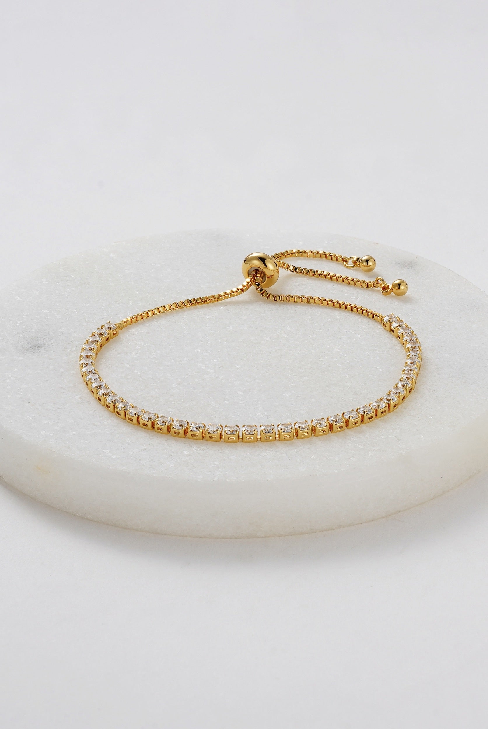 Nikki Tennis Bracelet - Gold