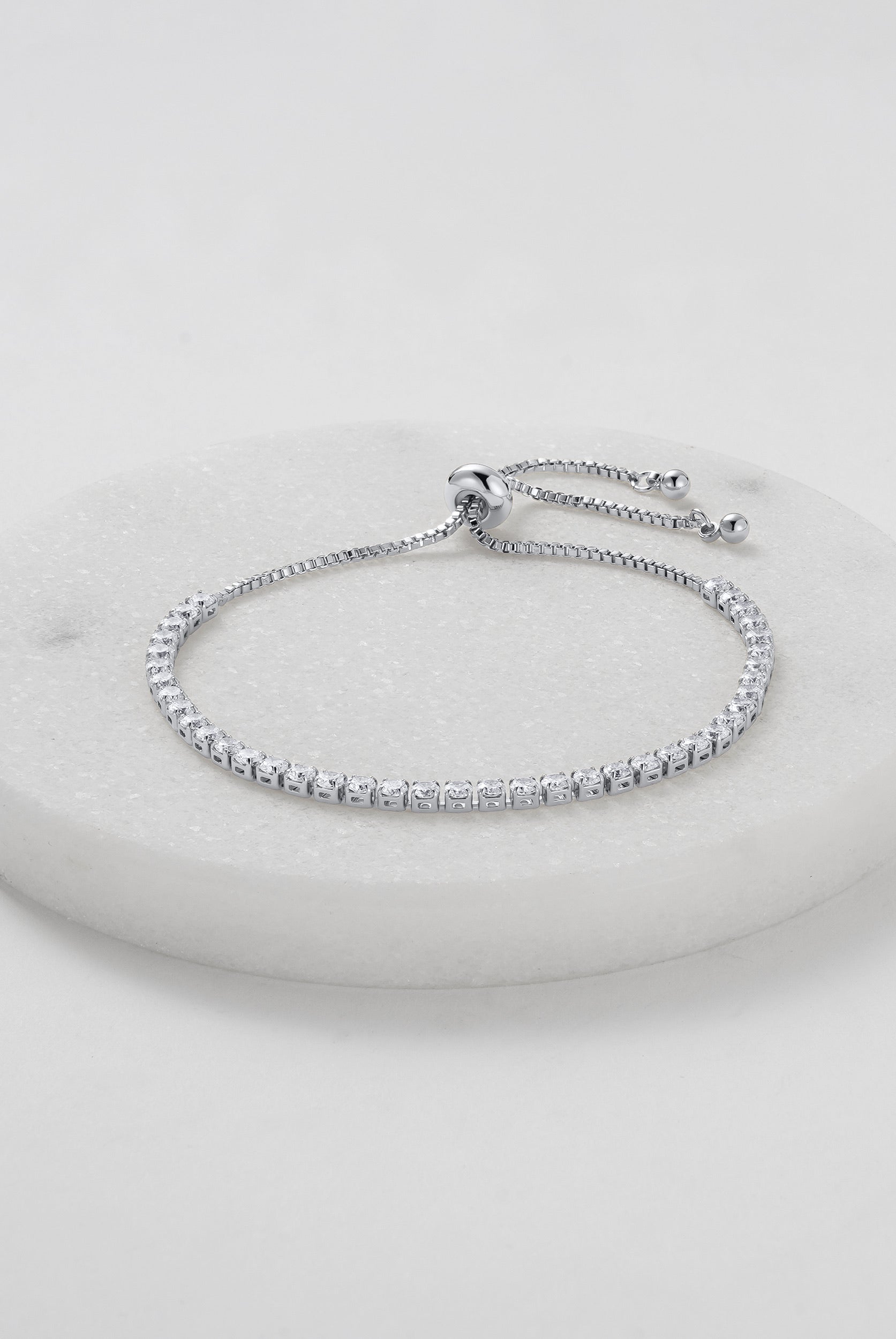 Nikki Tennis Bracelet - Silver