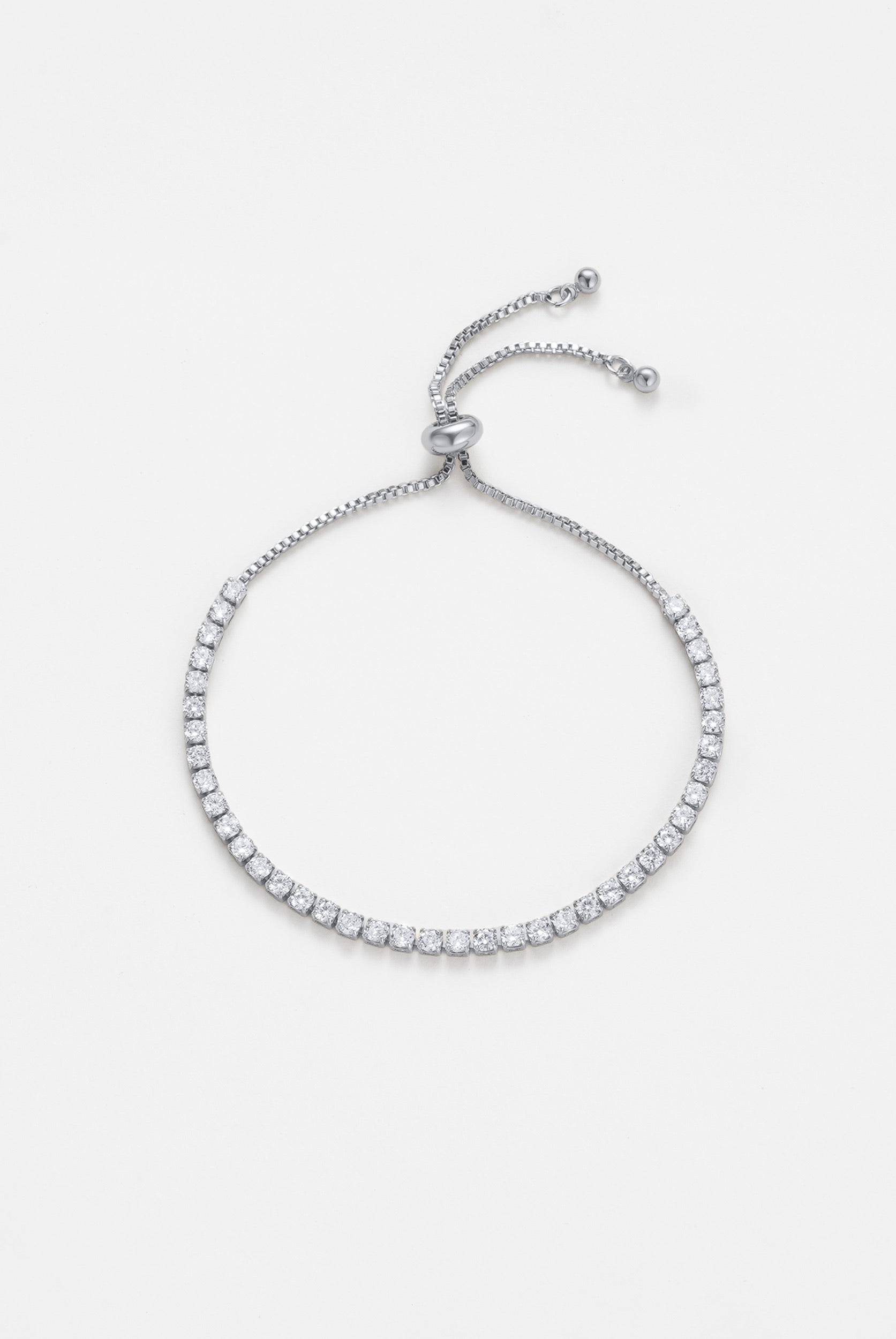Nikki Tennis Bracelet - Silver