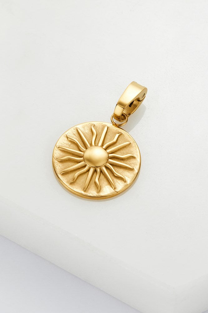 Sun Pendant Charm - Gold