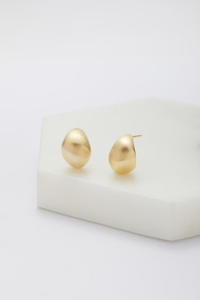 Ally Brushed Earring - Gold