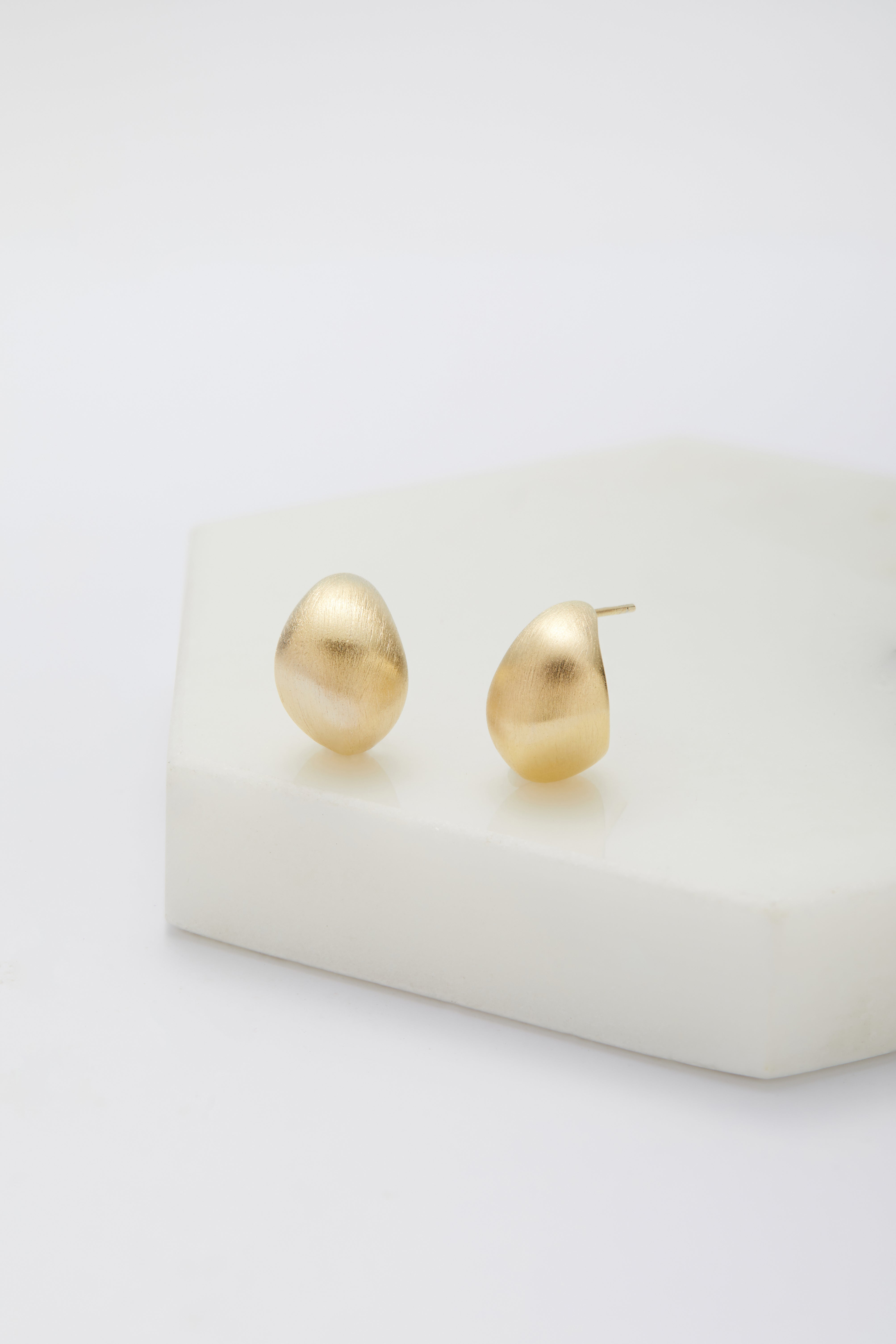 Ally Brushed Earring - Gold