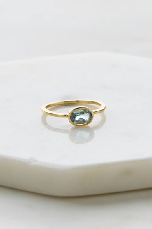 Elly Ring - Blue Topaz