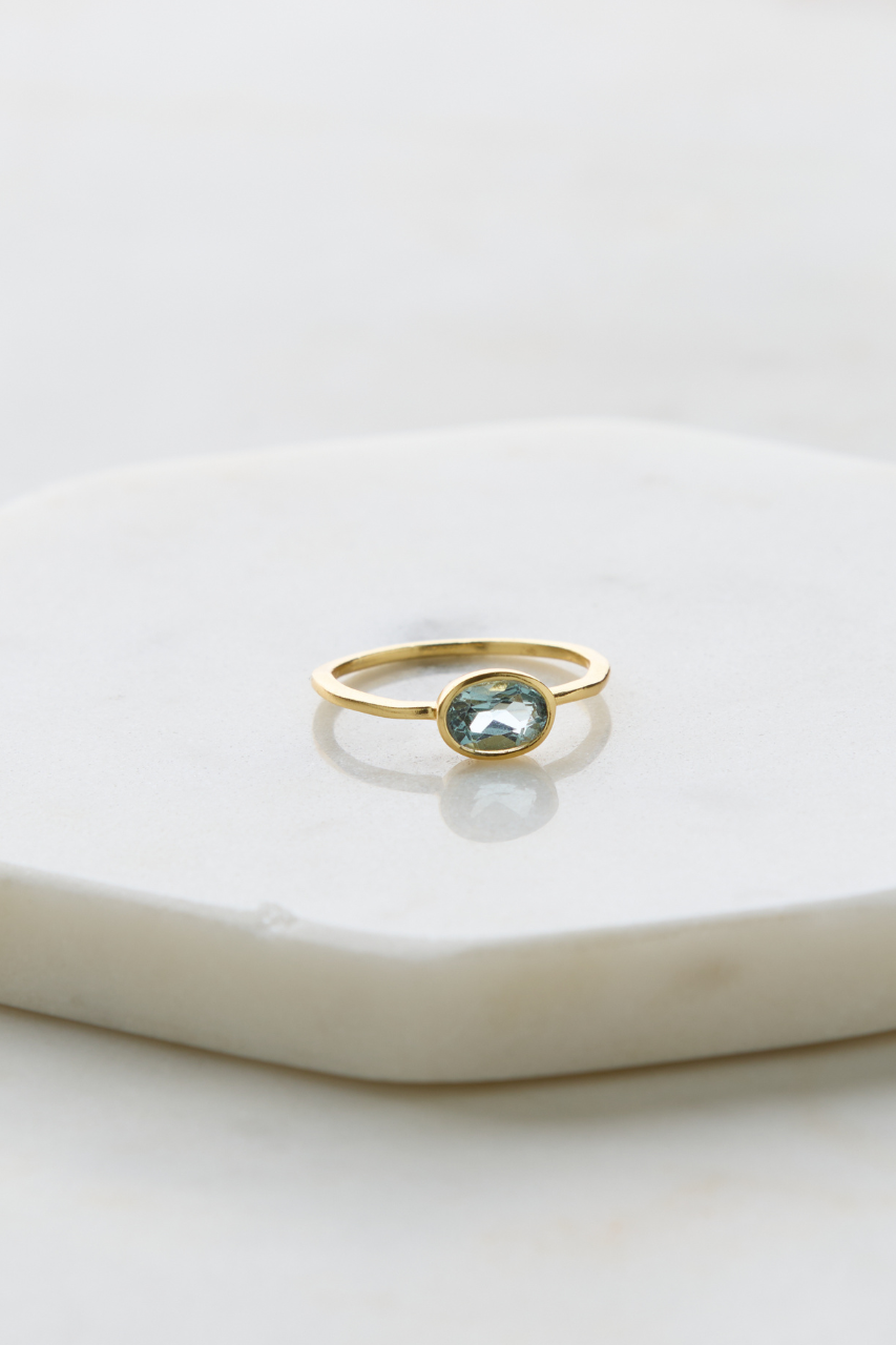 Elly Ring - Blue Topaz