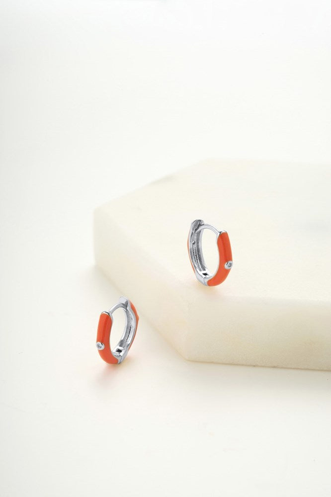 Brighton Huggie - Coral / Silver