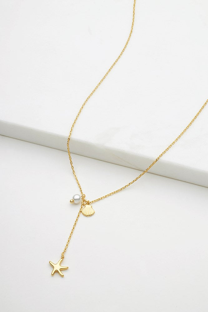 Starfish Mini Necklace - Gold