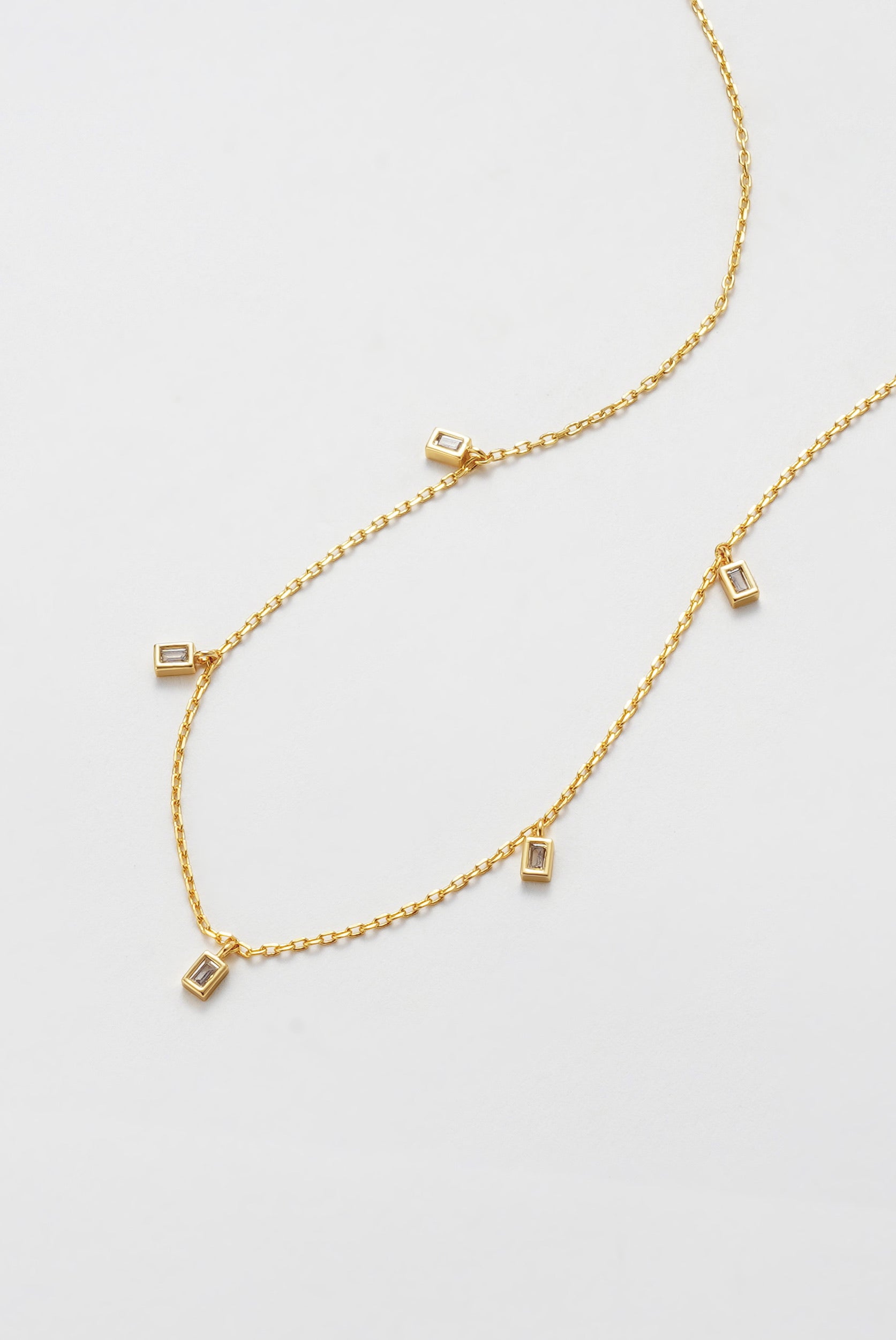 Baguette Necklace - Gold