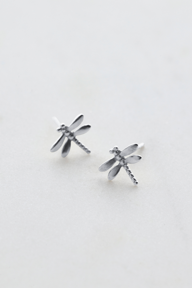 Dragonfly Stud Earring - 925 Silver