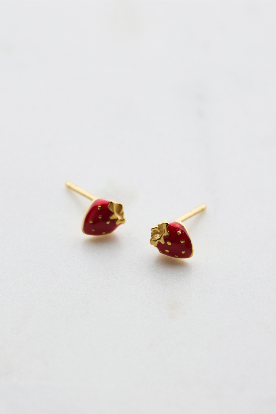Strawberry Stud Earring - Gold