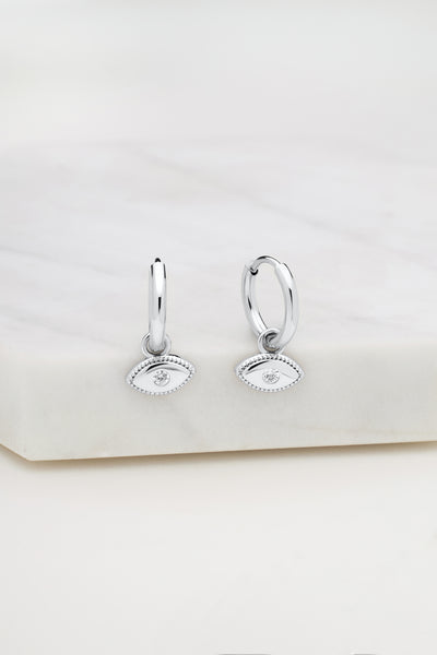 Evil Eye Earring - Silver