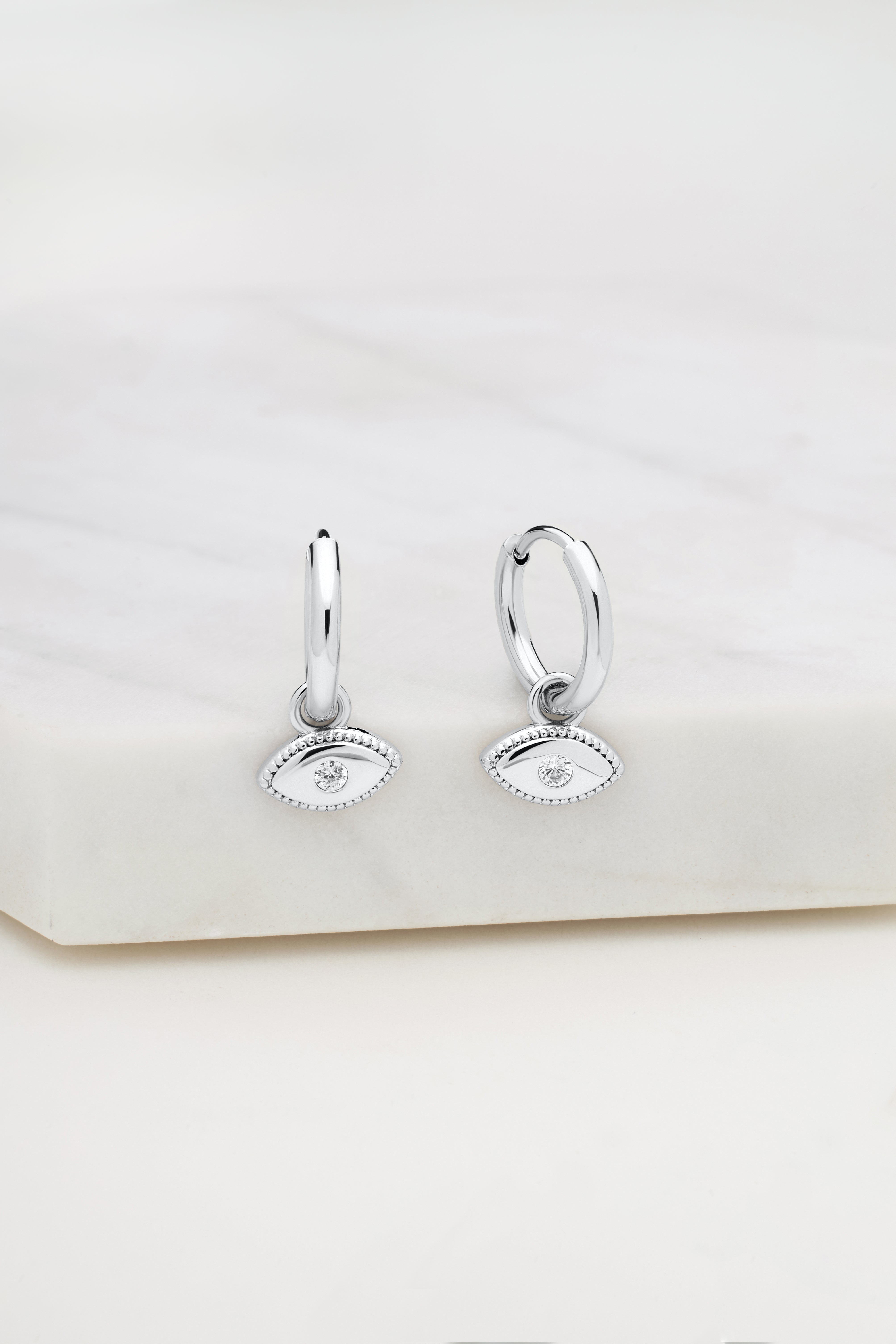 Evil Eye Earring - Silver
