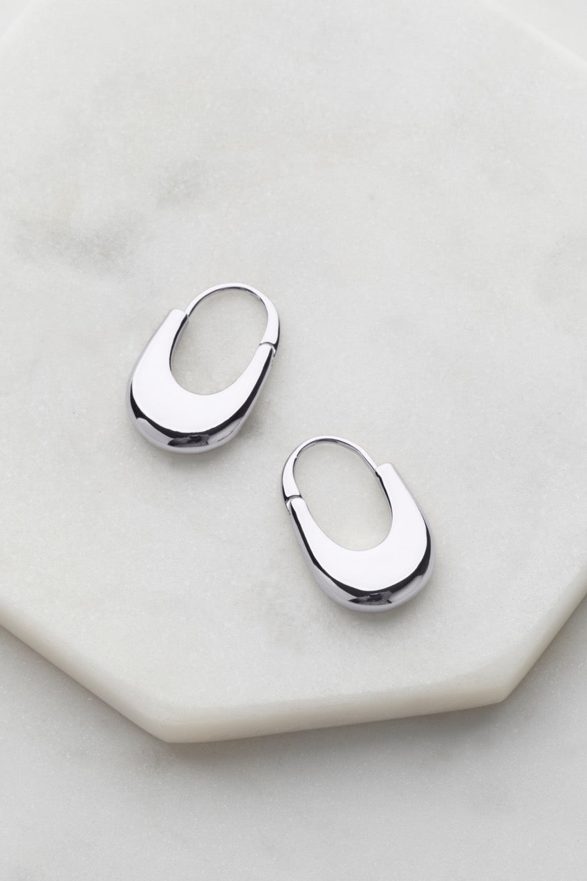Sienna Hoop - Silver