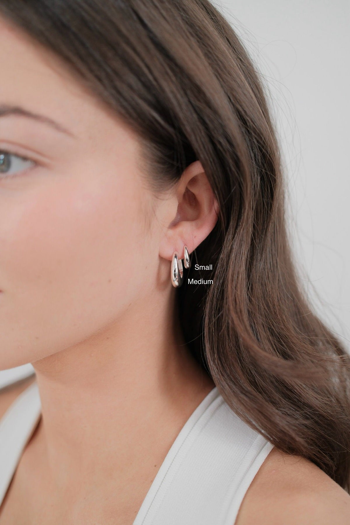 Silver Cleo Hoop Silver - Small — Zafino Australia (2 of 5)