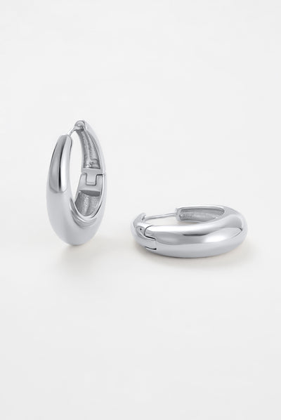 Cleo Hoop Large - Silver