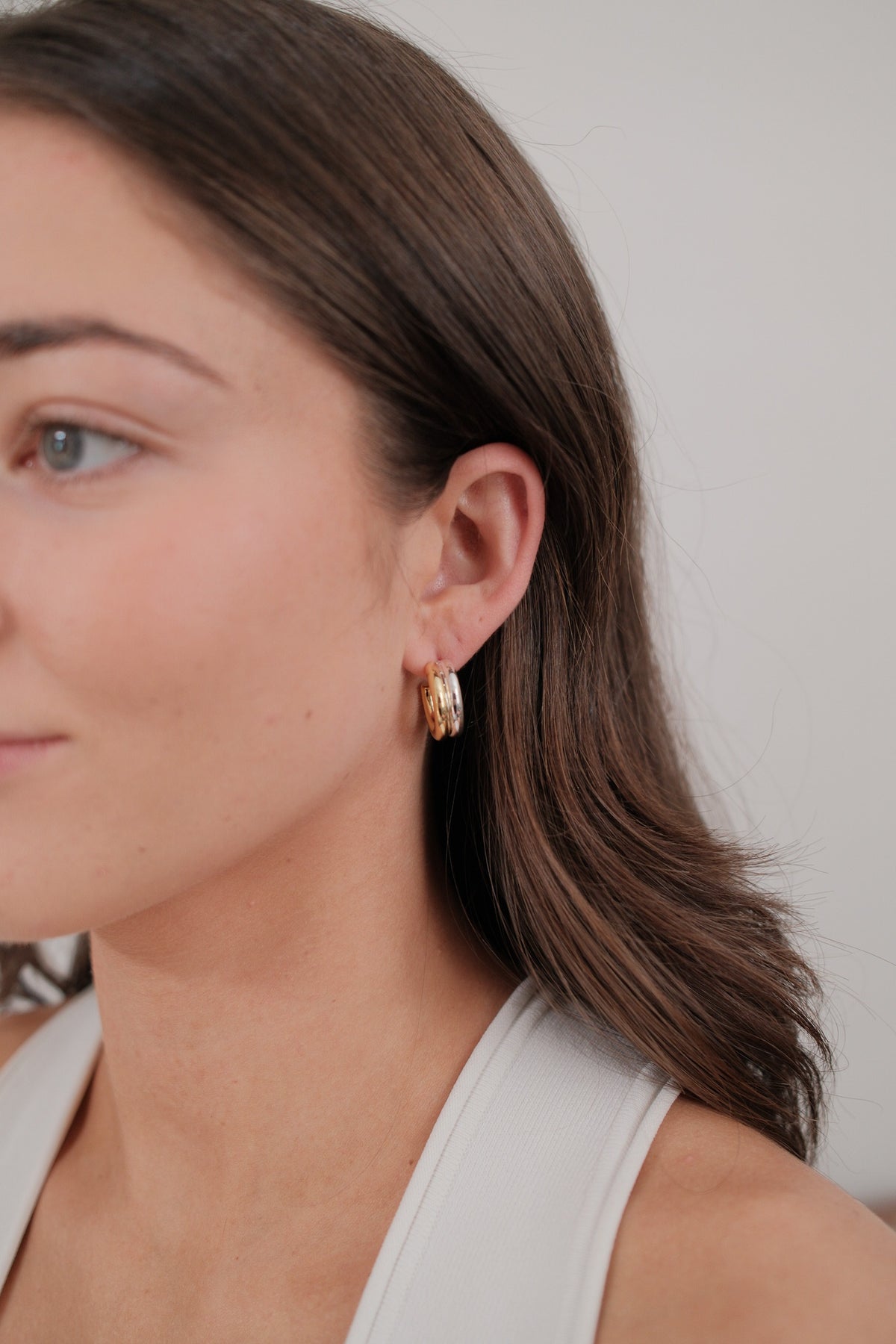 Gold Luna Hoop - Gold/Silver — Zafino Australia (2 of 5)