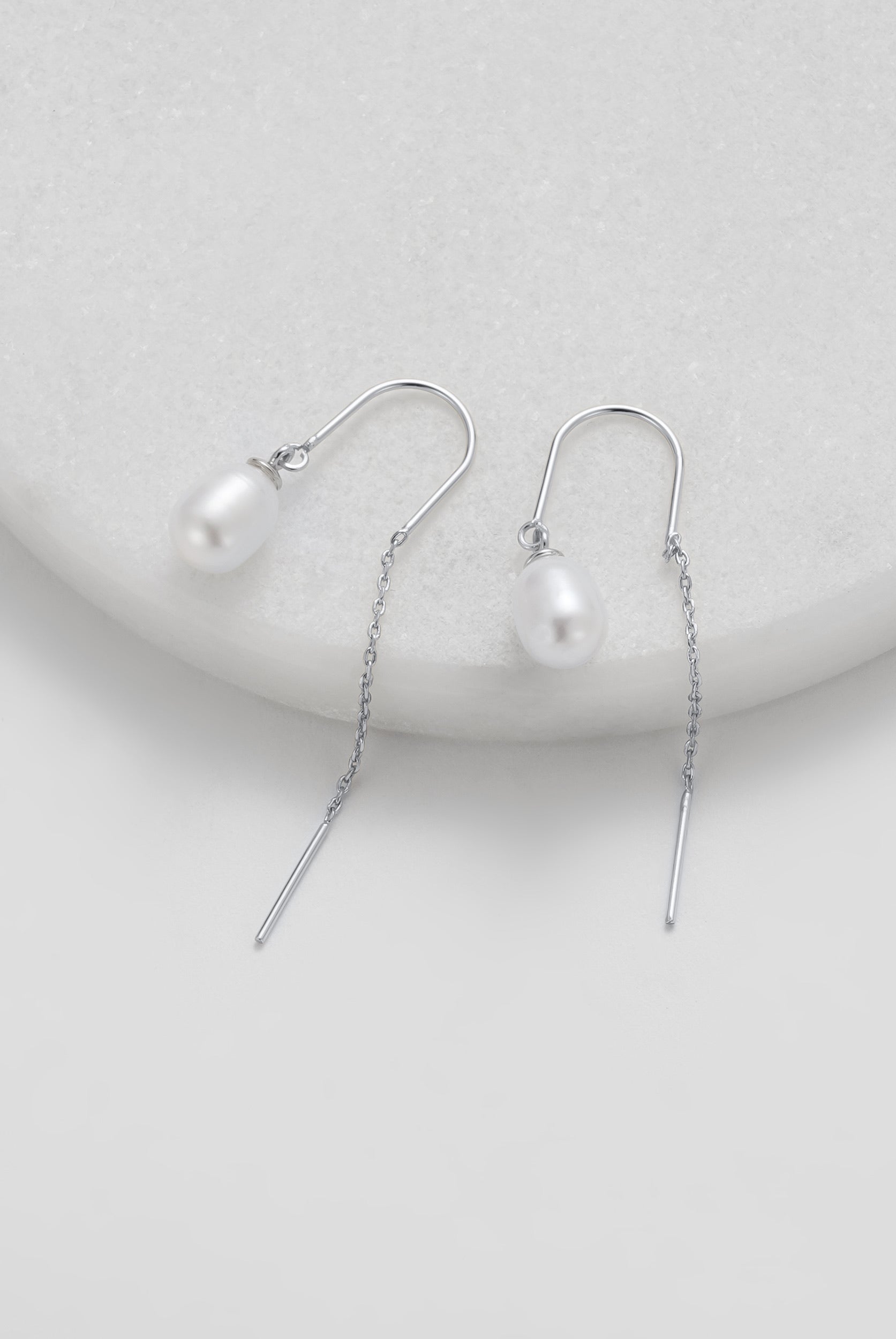 Talia Thread Earring - Silver