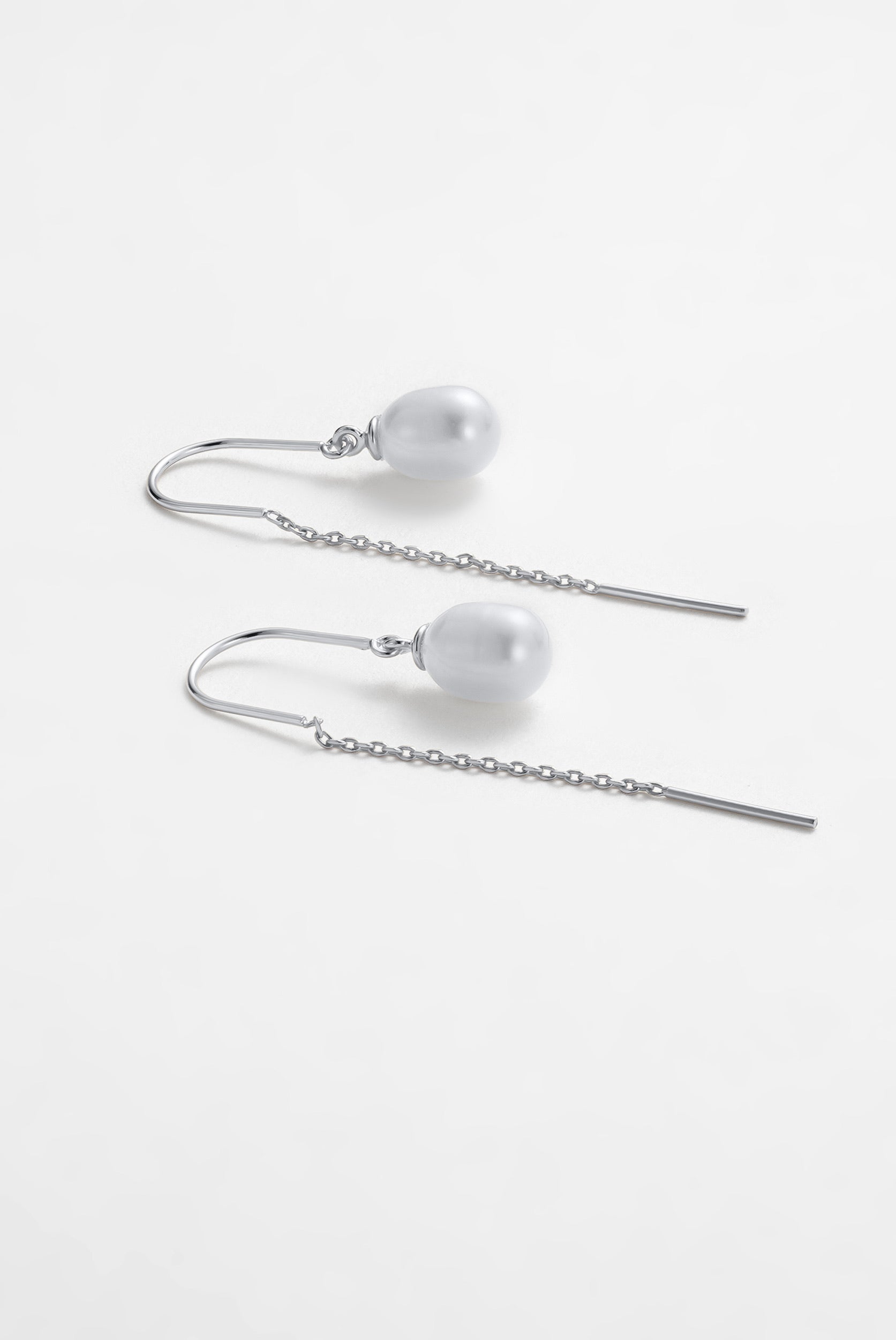 Talia Thread Earring - Silver
