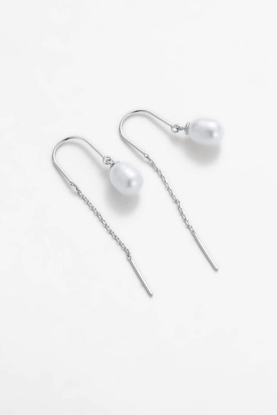 Talia Thread Earring - Silver
