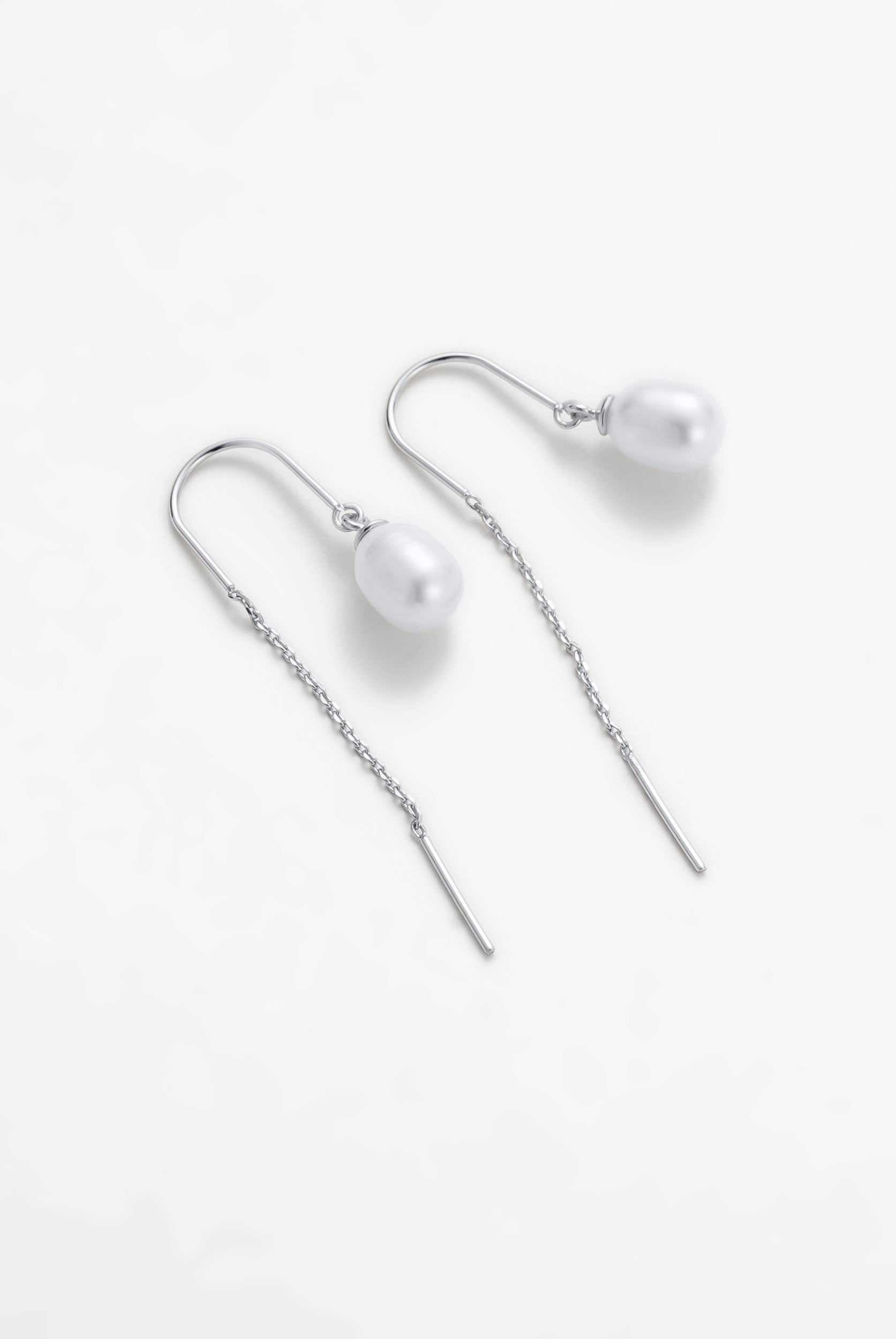Talia Thread Earring - Silver