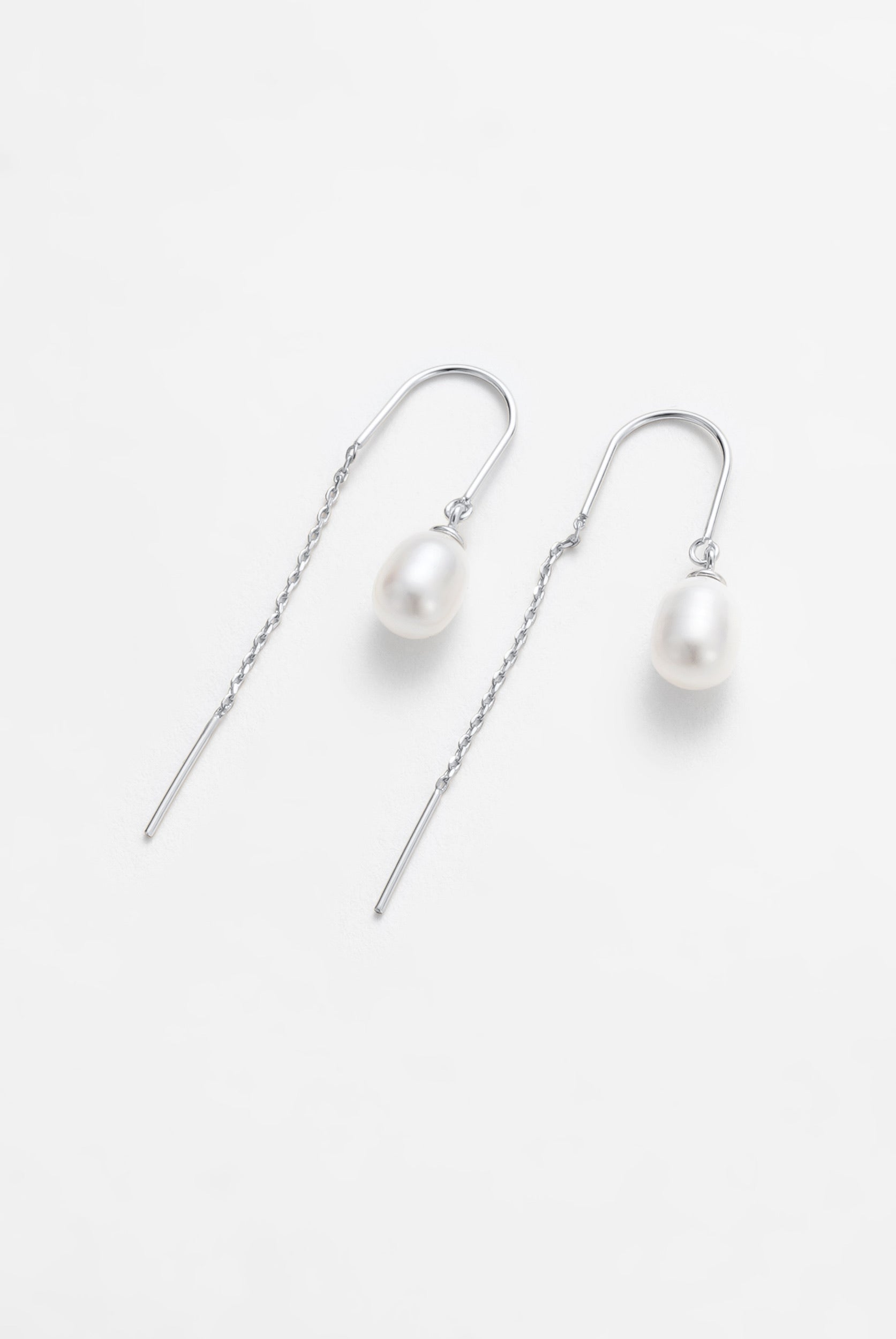 Talia Thread Earring - Silver