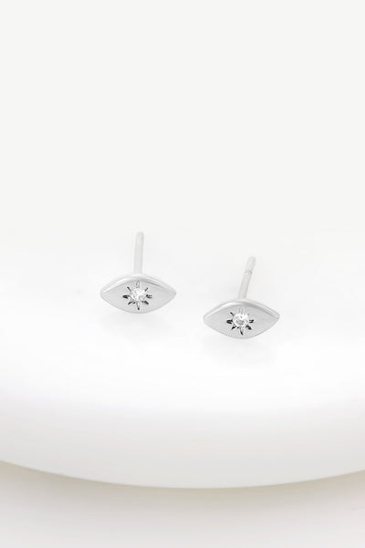 Evil Eye Stud - Silver