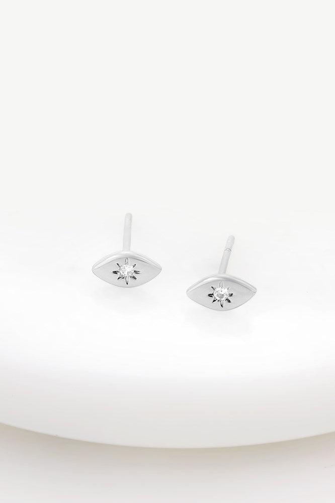 Evil Eye Stud - Silver