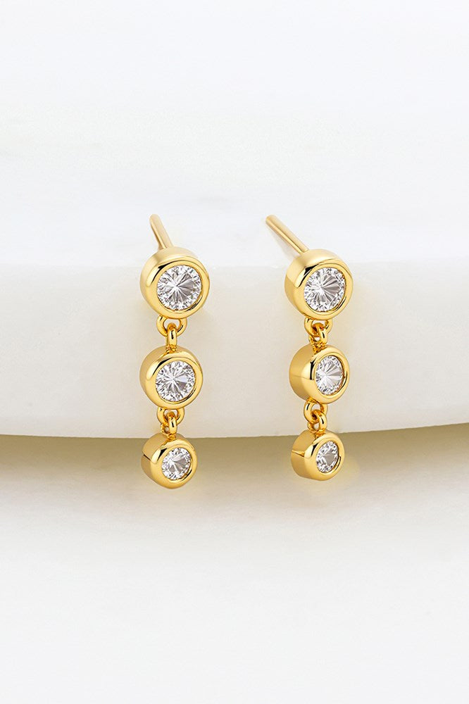 Abby Earring - Clear / Gold