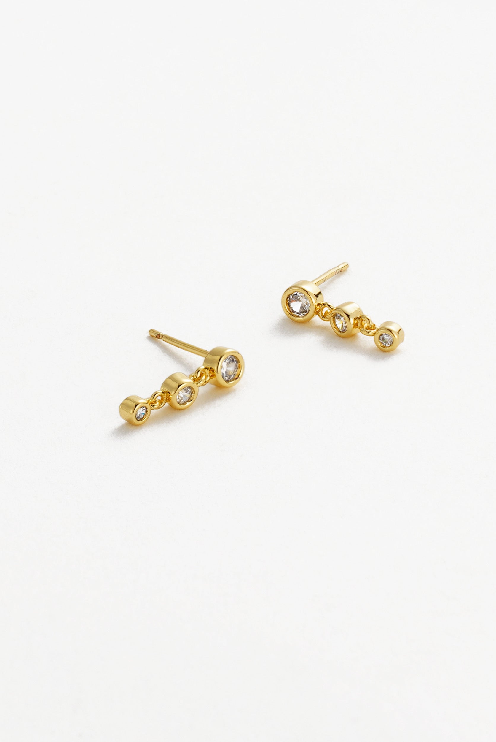 Abby Earring - Clear / Gold