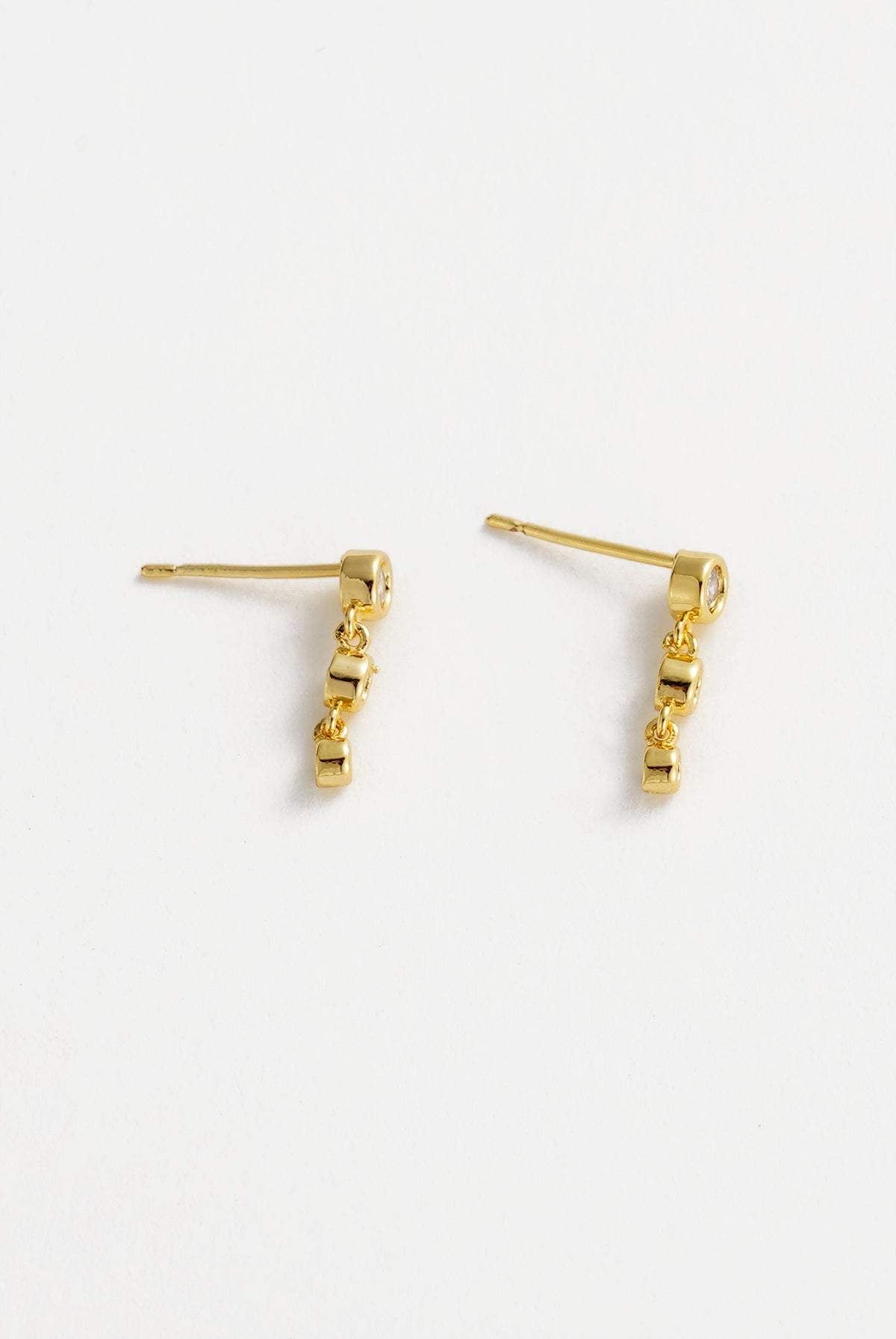 Gold Abby Earring - Clear / Gold — Zafino Australia (3 of 4)