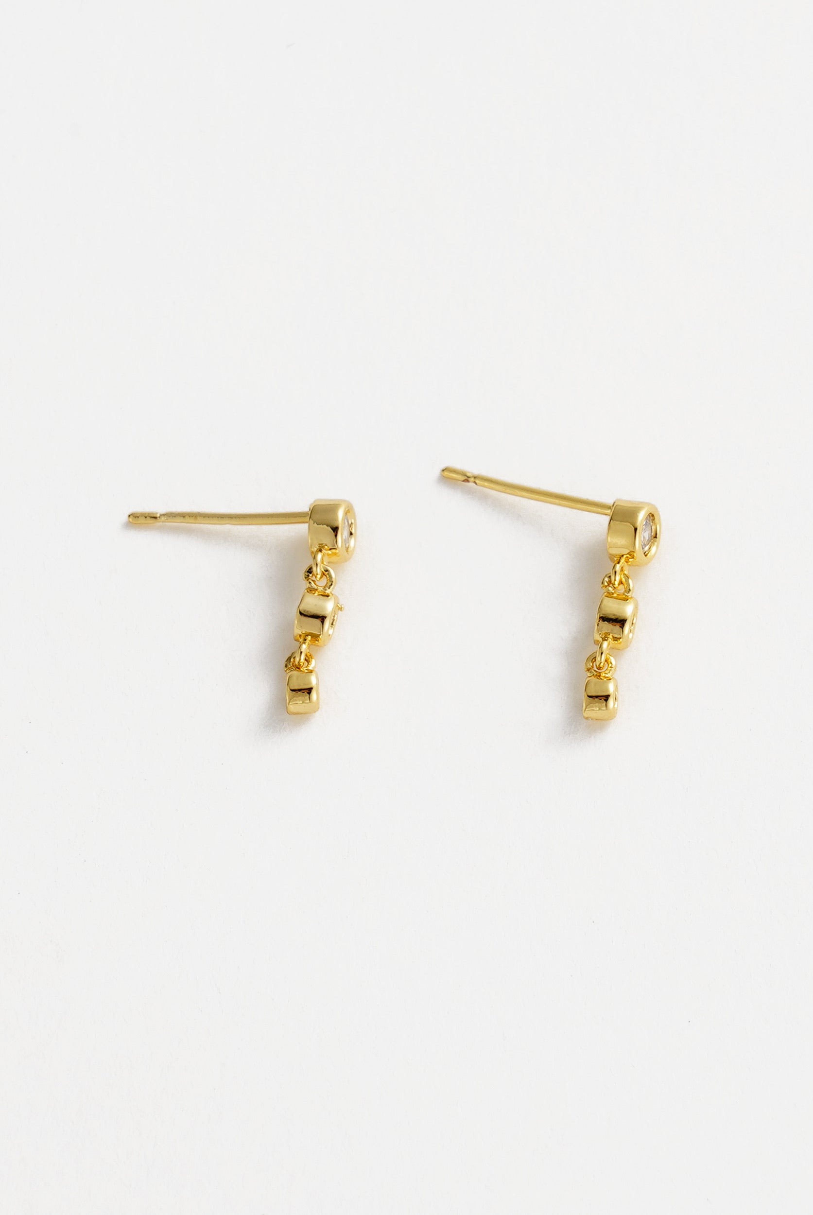 Abby Earring - Clear / Gold