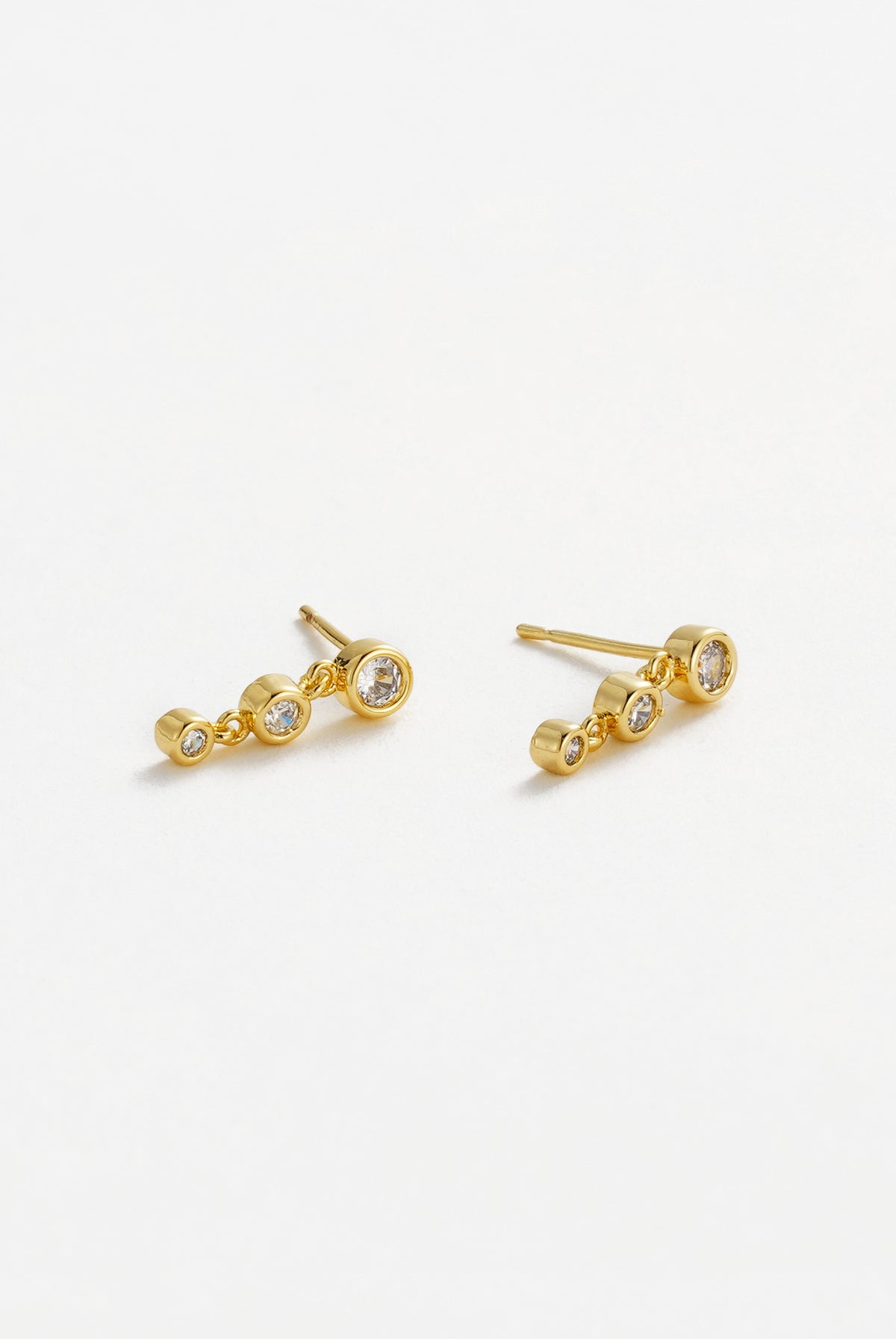 Gold Abby Earring - Clear / Gold — Zafino Australia (4 of 4)
