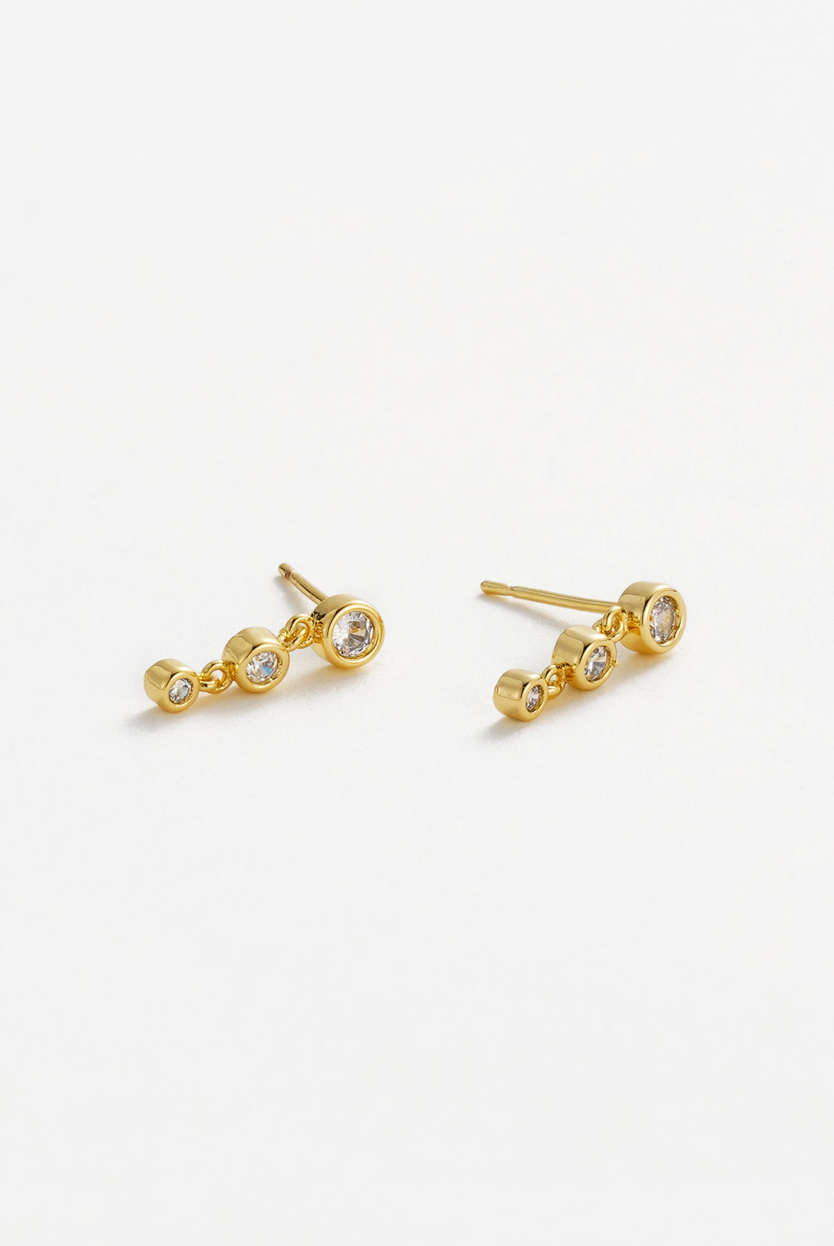 Abby Earring - Clear / Gold