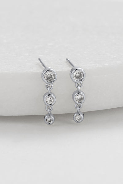 Abby Earring - Clear / Silver