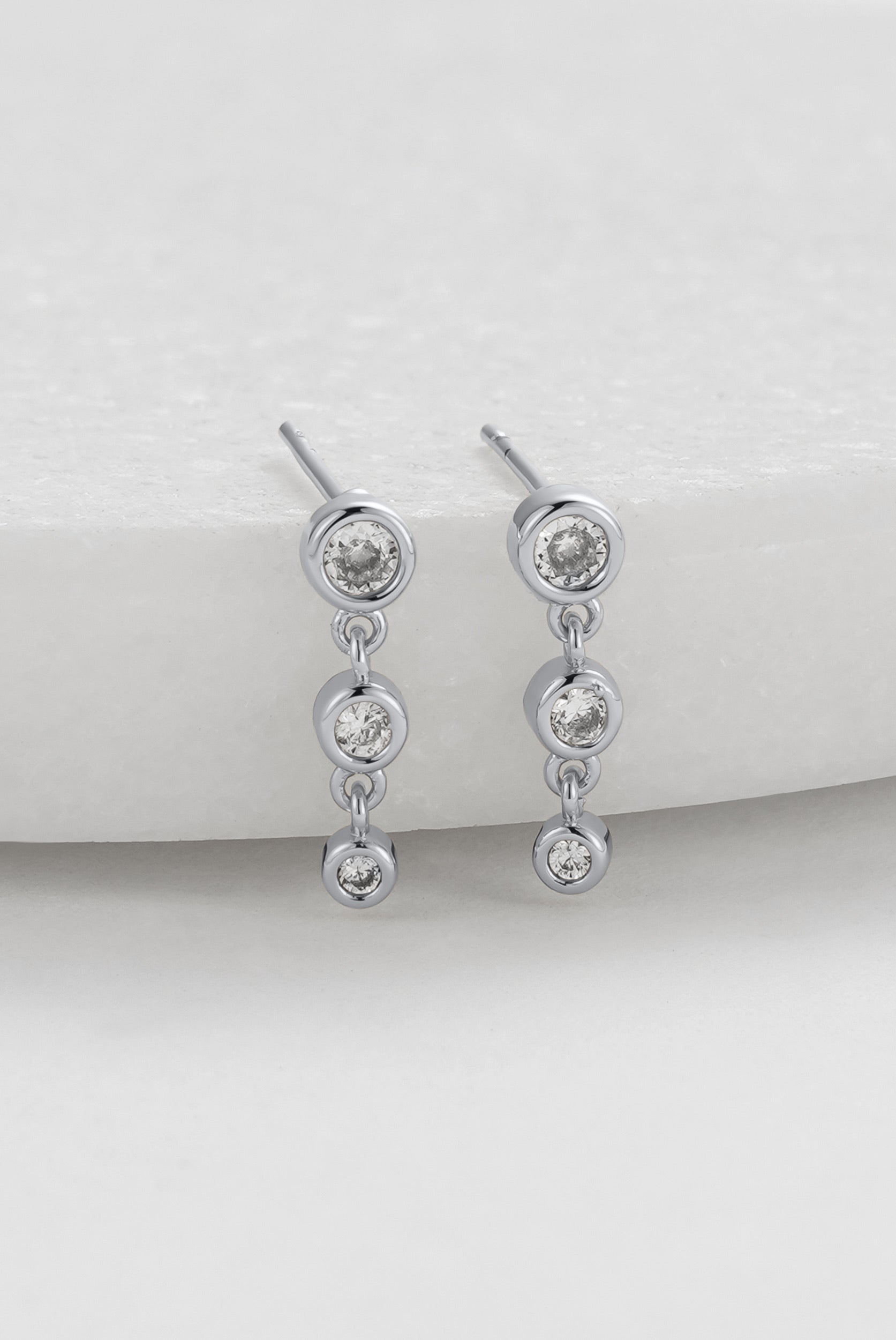 Abby Earring - Clear / Silver