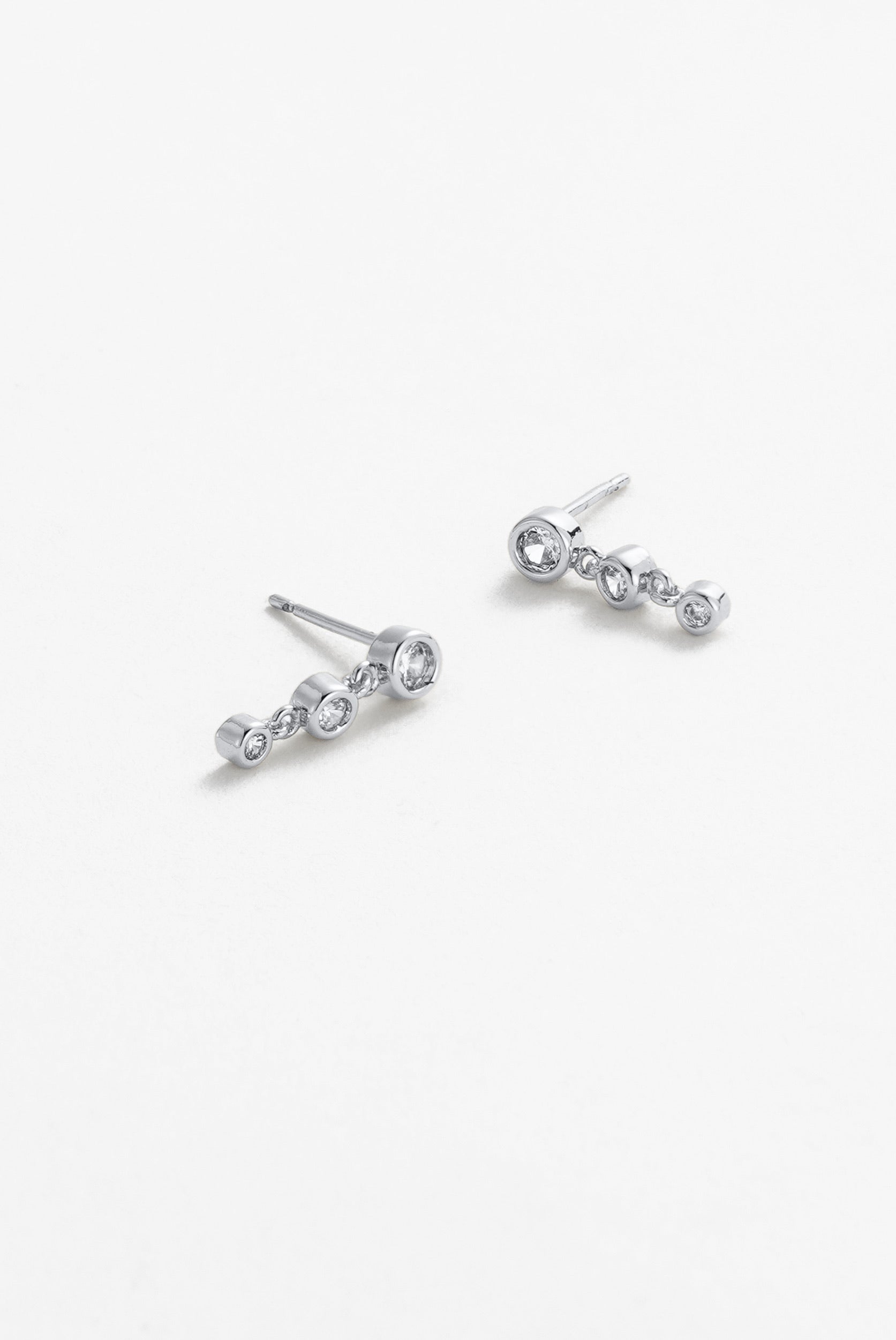 Abby Earring - Clear / Silver