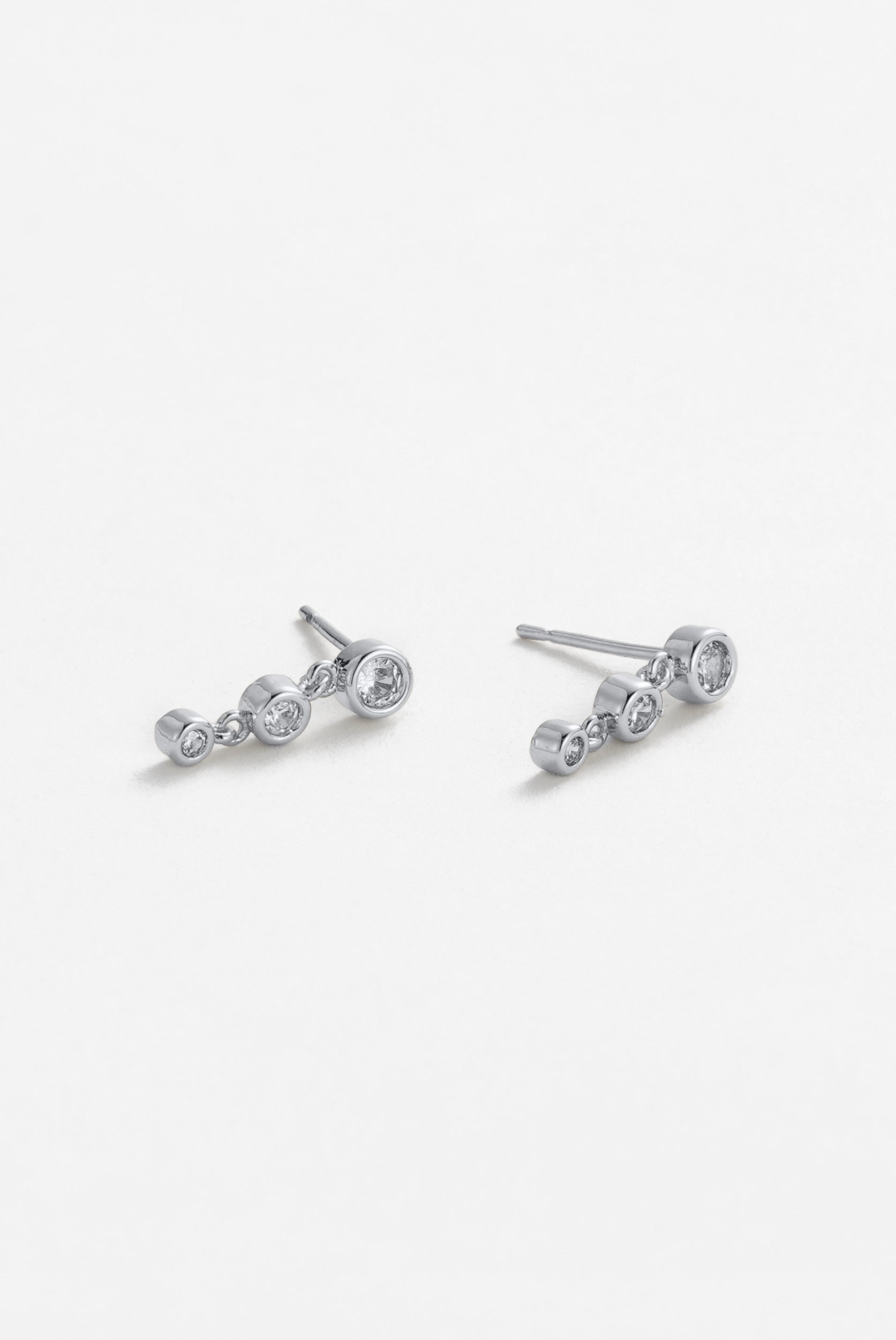 Abby Earring - Clear / Silver