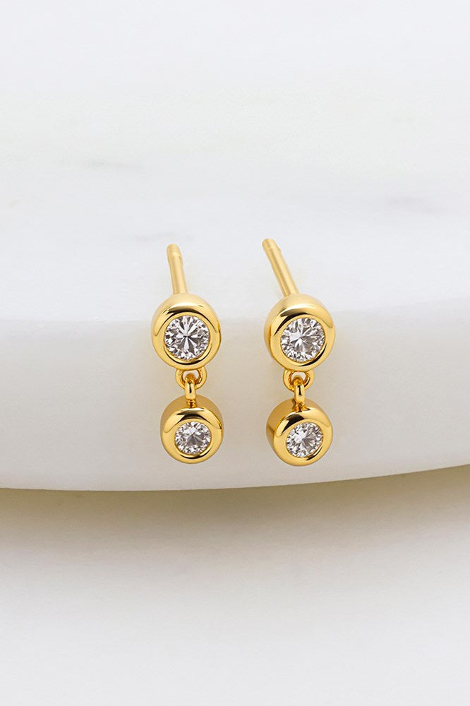 Amy Earring - Clear / Gold